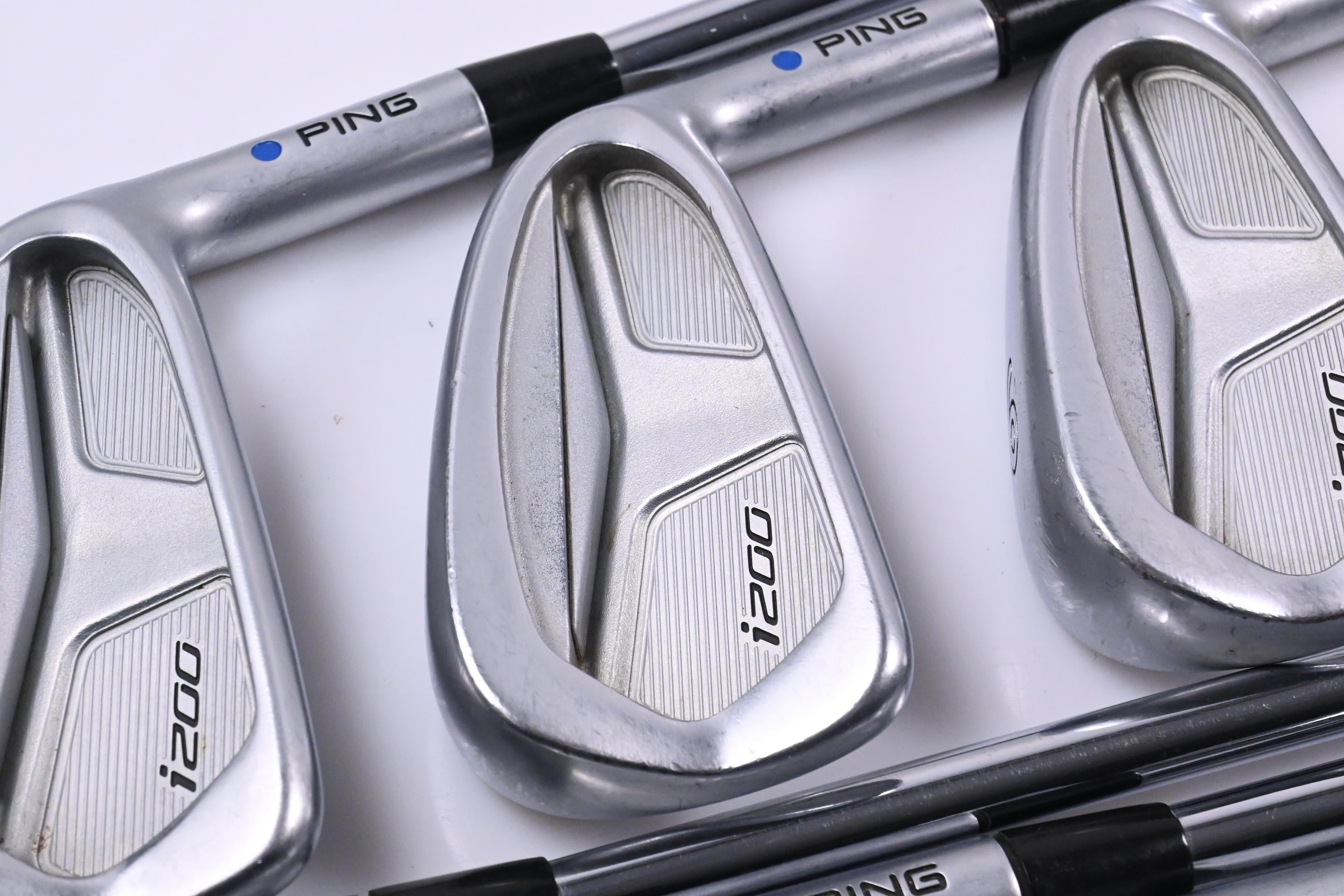 Ping i200 Irons / 4-PW / Blue Dot / Stiff Flex KBS Tour 120 Shafts
