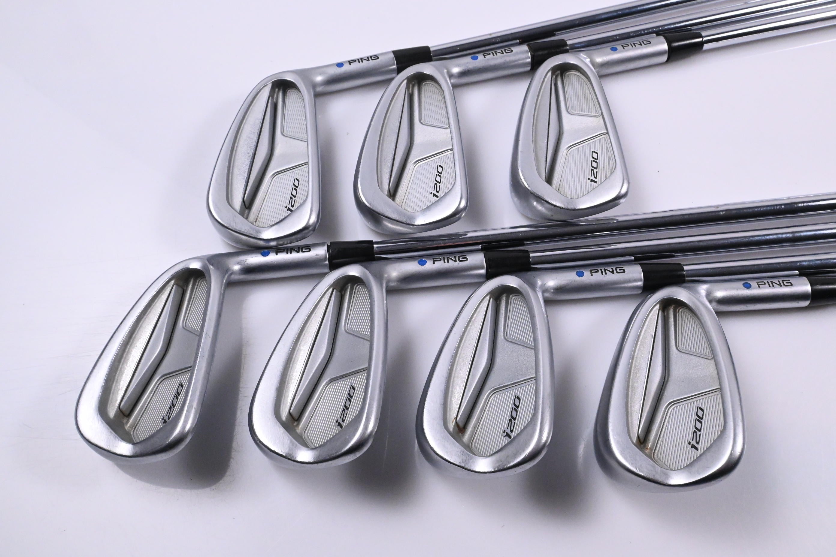 Ping i200 Irons / 4-PW / Blue Dot / Stiff Flex KBS Tour 120 Shafts