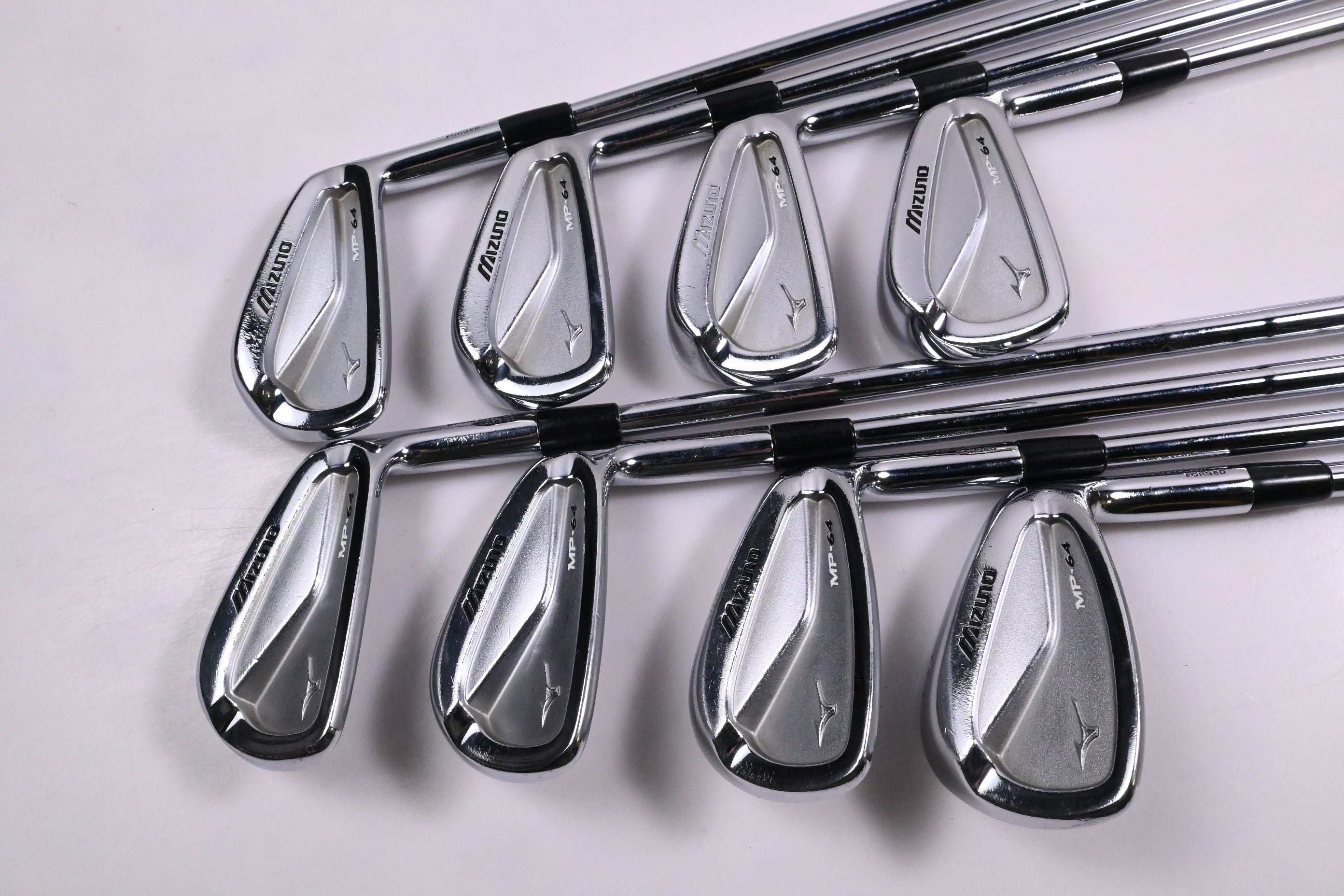 Mizuno MP-64 Irons / 3-PW / Stiff Flex KBS Tour Shafts