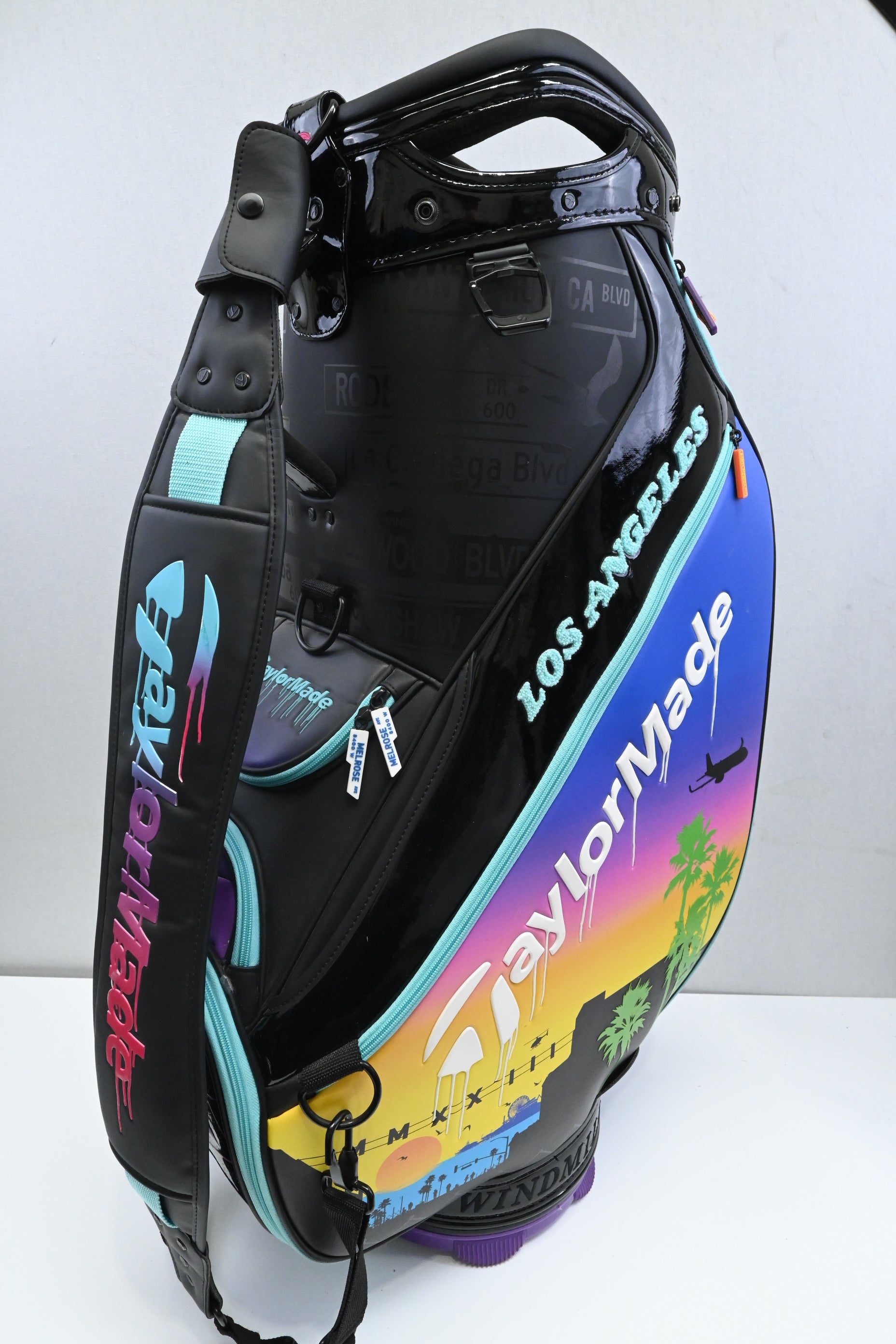 Taylormade US Open 2023 LAX Tour Bag / 6-Way Divider / Black, Blue, Pink