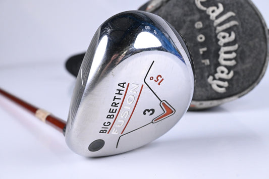 Left Hand Callaway Big Bertha Fusion #3 Wood / 15 Degree / Stiff Flex Aldila NVS