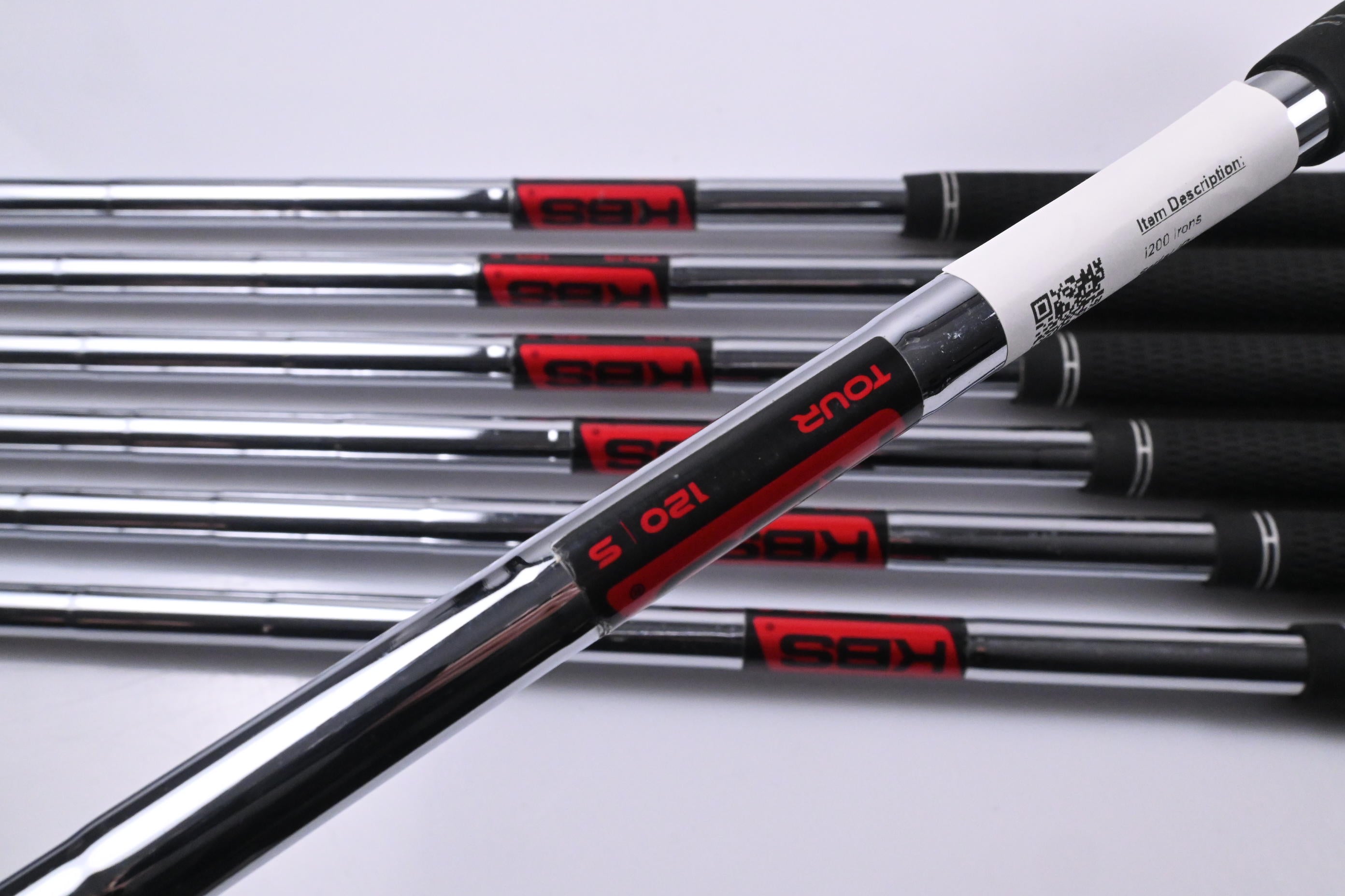 Ping i200 Irons / 4-PW / Blue Dot / Stiff Flex KBS Tour 120 Shafts