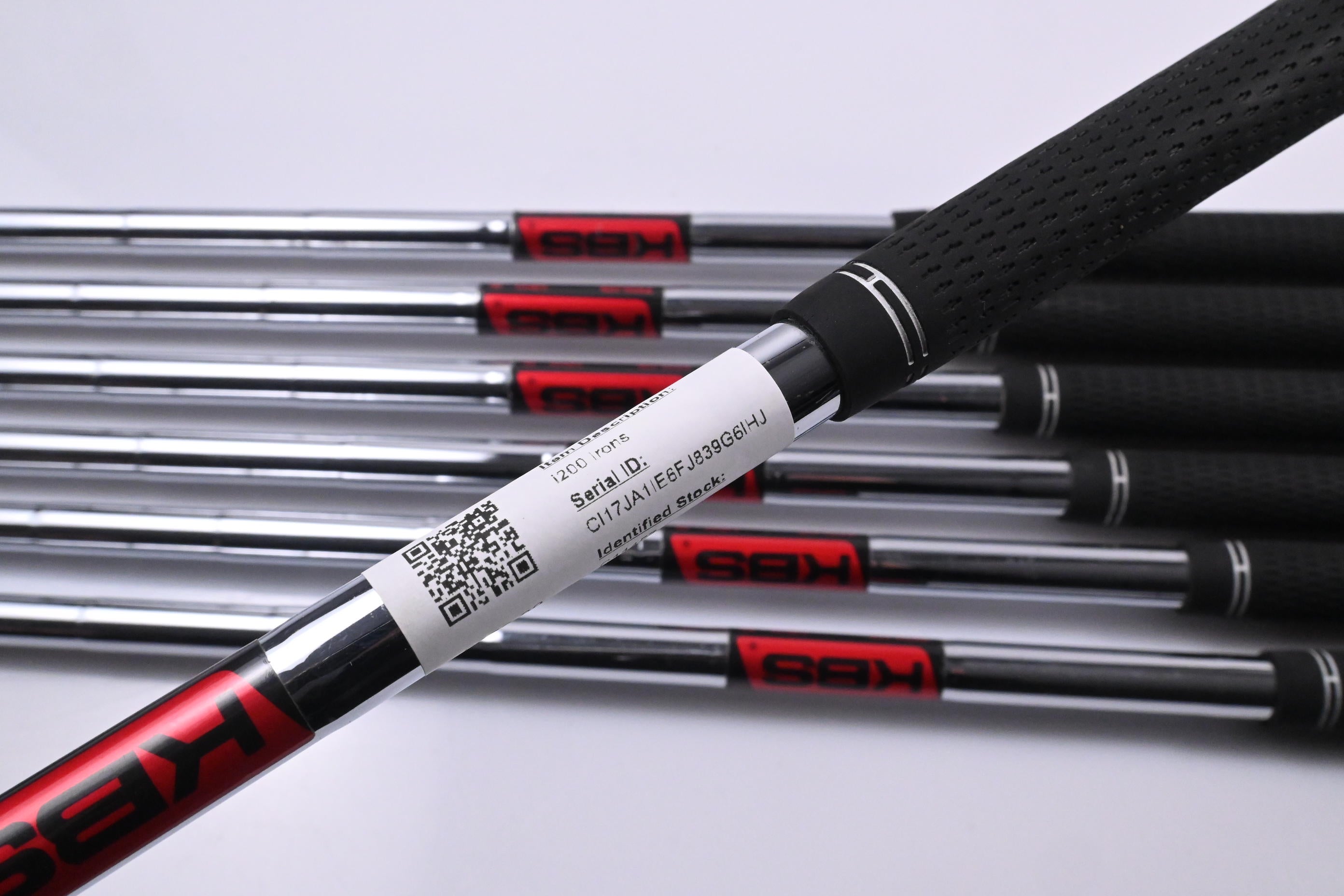 Ping i200 Irons / 4-PW / Blue Dot / Stiff Flex KBS Tour 120 Shafts