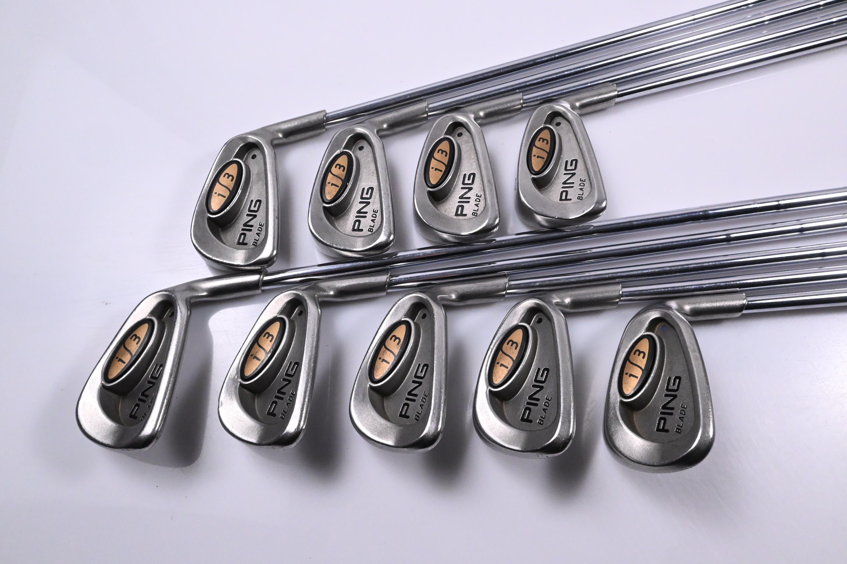 Ping i3 Irons / 3-PW+SW / Black Dot / Stiff Flex Ping Cushin JZ Red Shafts