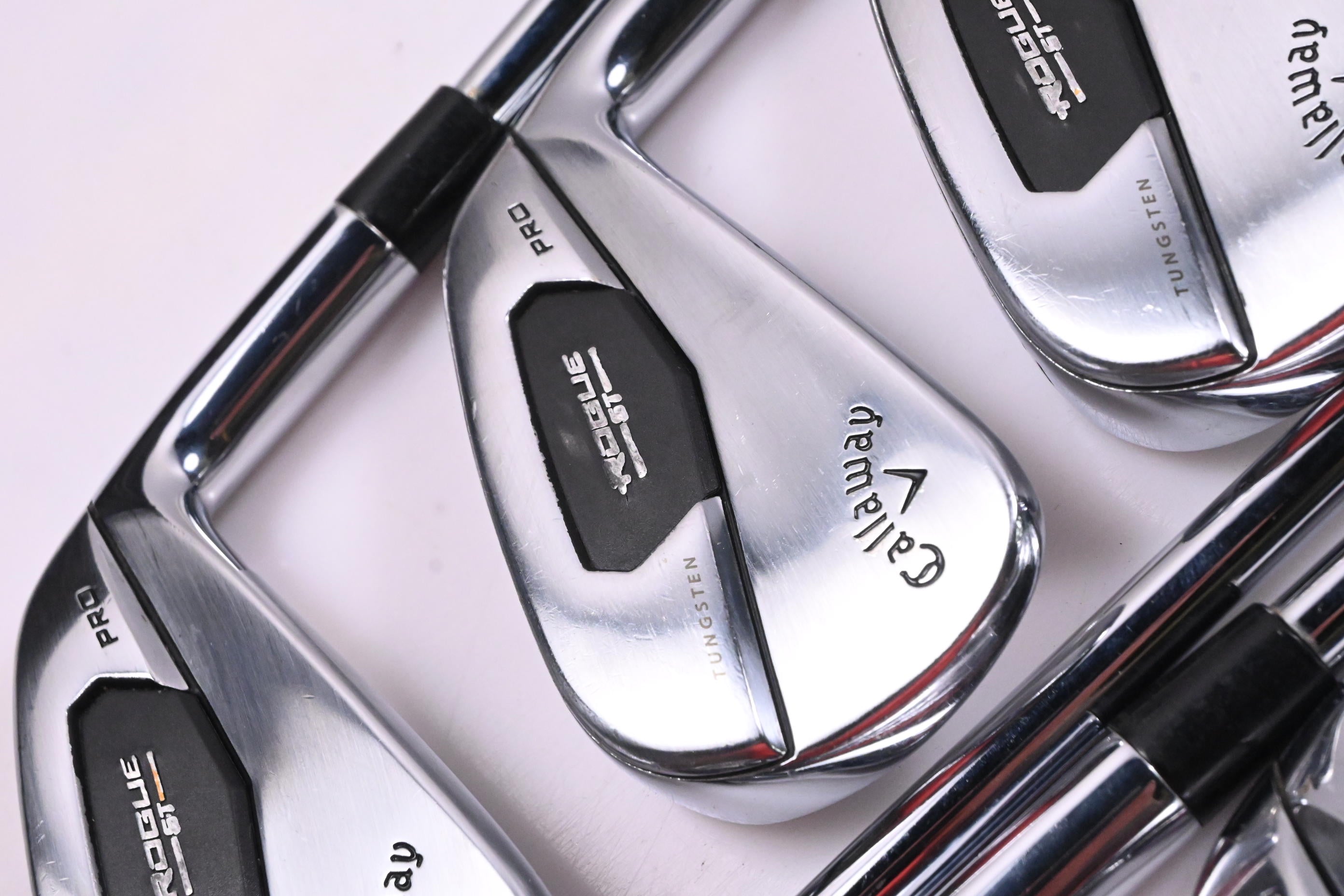 Callaway Rogue ST Pro Irons / 4-PW / Stiff Flex Project X Rifle Tour Flighted