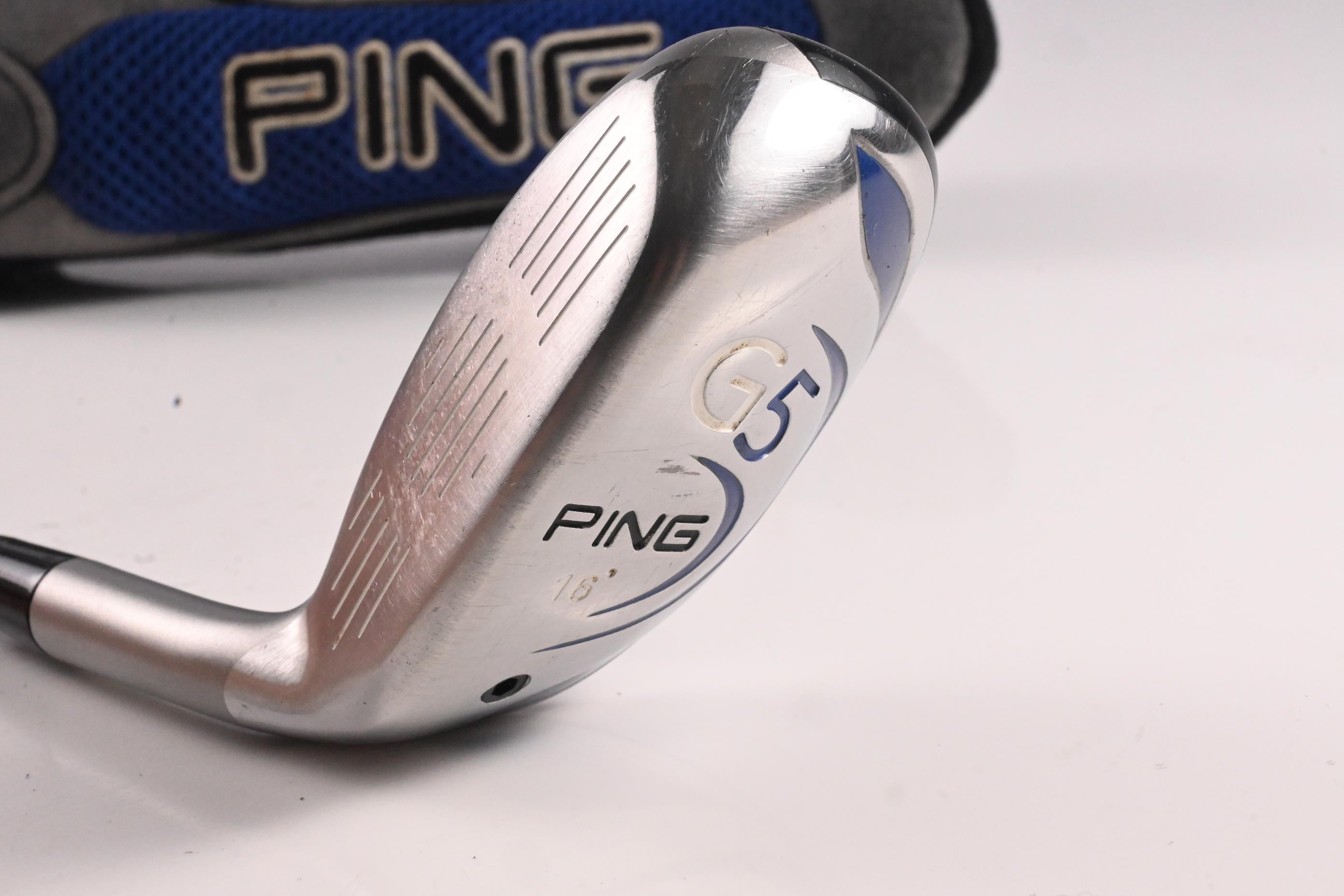 Left Hand Ping G5 #2 Hybrid / 16 Degree / Stiff Flex Prolaunch Blue