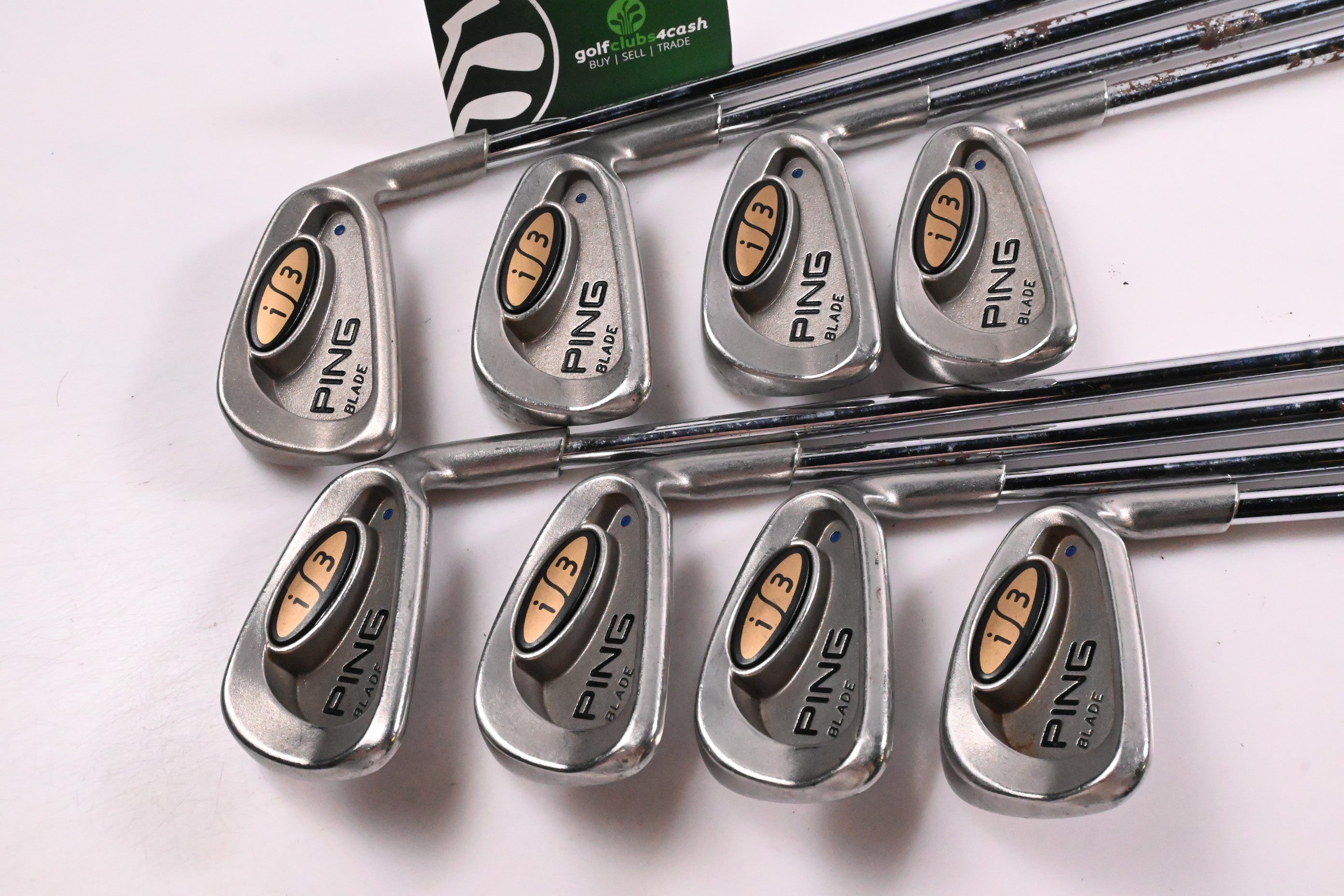 Ping i3 Blade Irons / 3-PW / Blue Dot / Stiff Flex Ping Cushin JZ Shafts