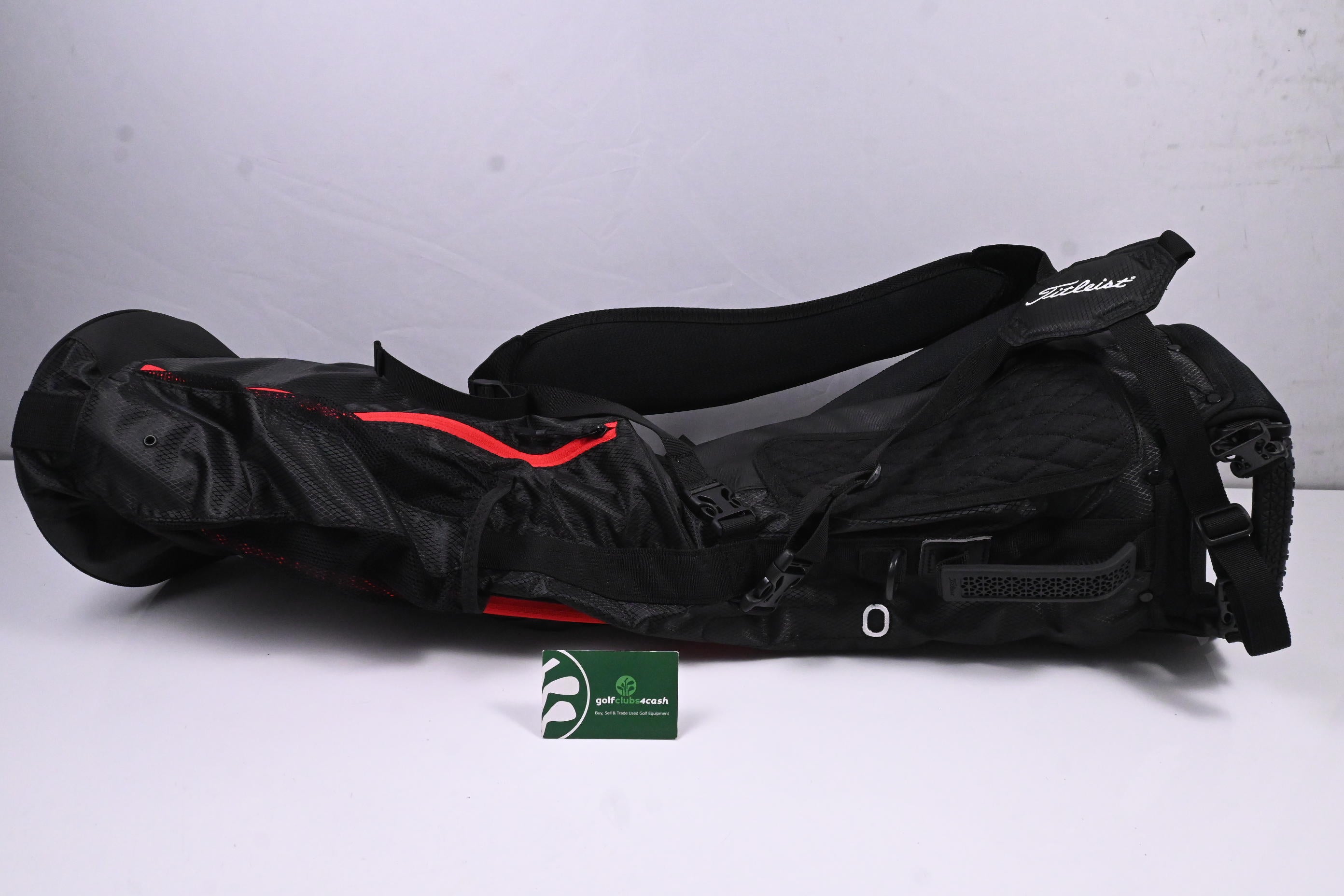 Titleist Premium Carry Bag / 3-Way Divider / Black & Red