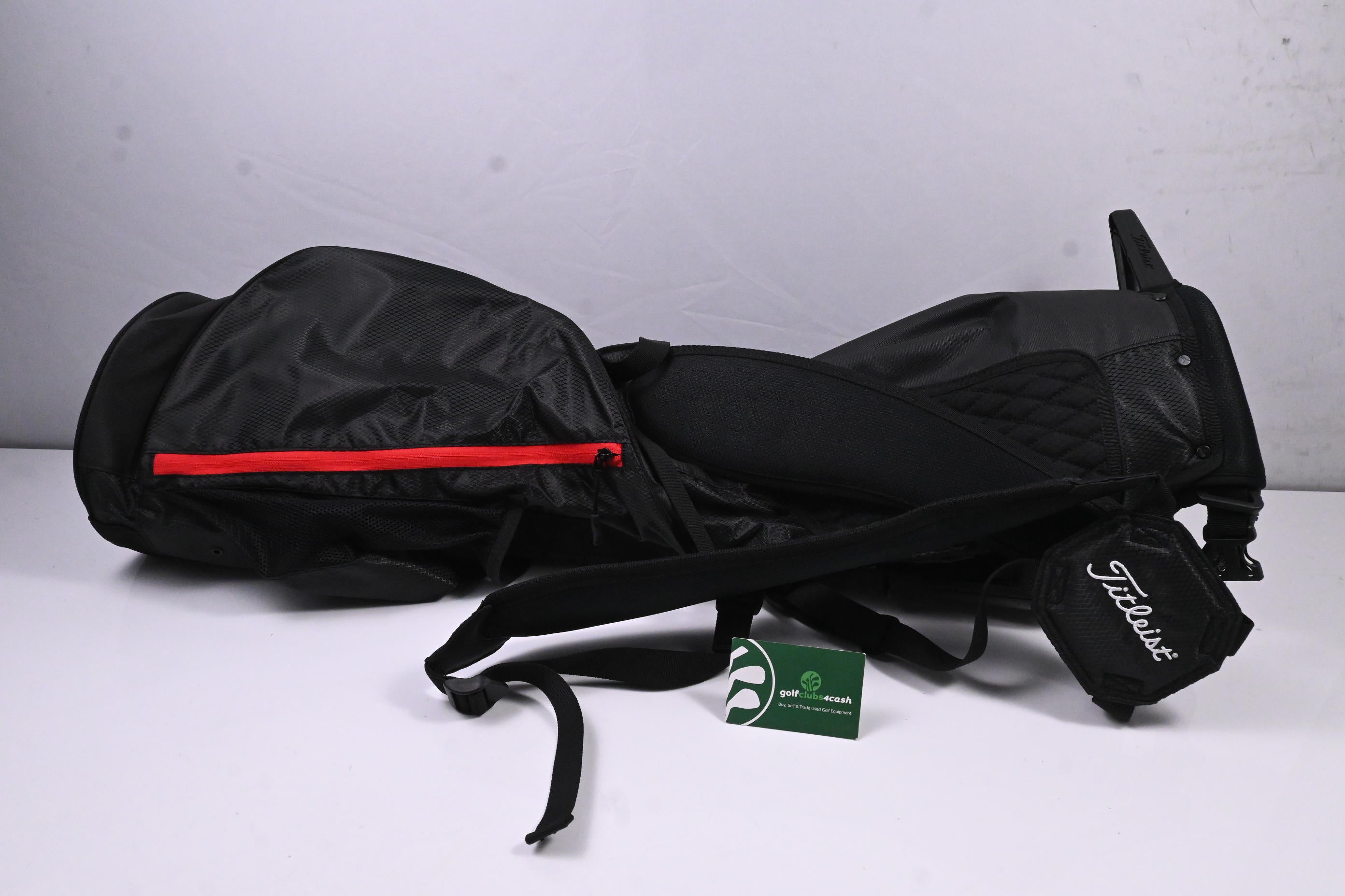 Titleist Premium Carry Bag / 3-Way Divider / Black & Red