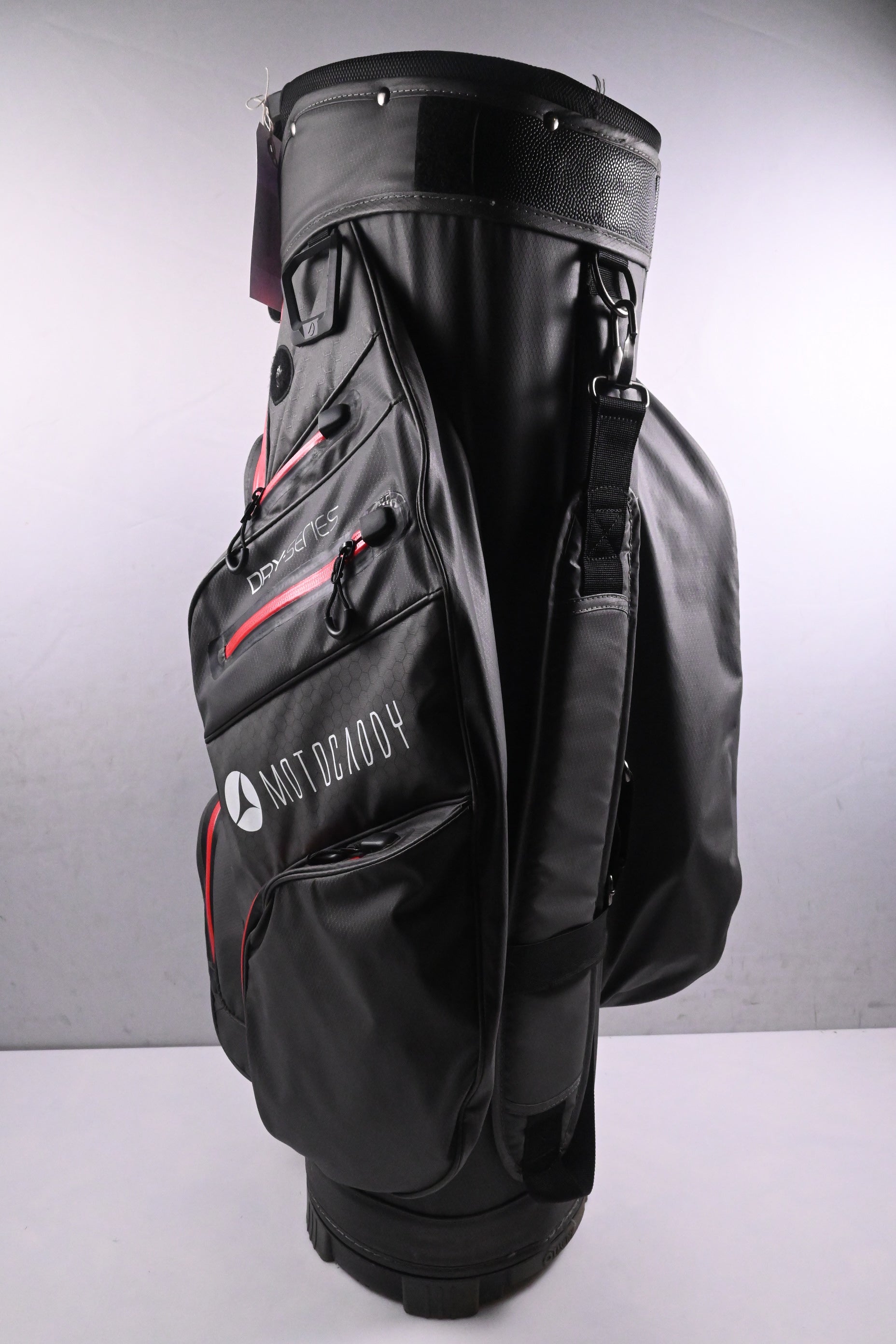 Motocaddy Dry Series Cart Bag / 14-Way Divider / Grey & Red