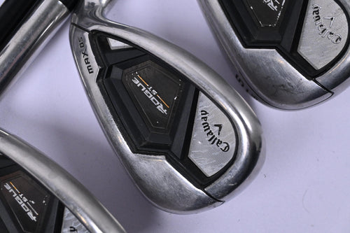 Callaway Rogue ST Max OS Irons / 6-PW+AW+GW+SW / Senior Flex Cypher 50 Shafts