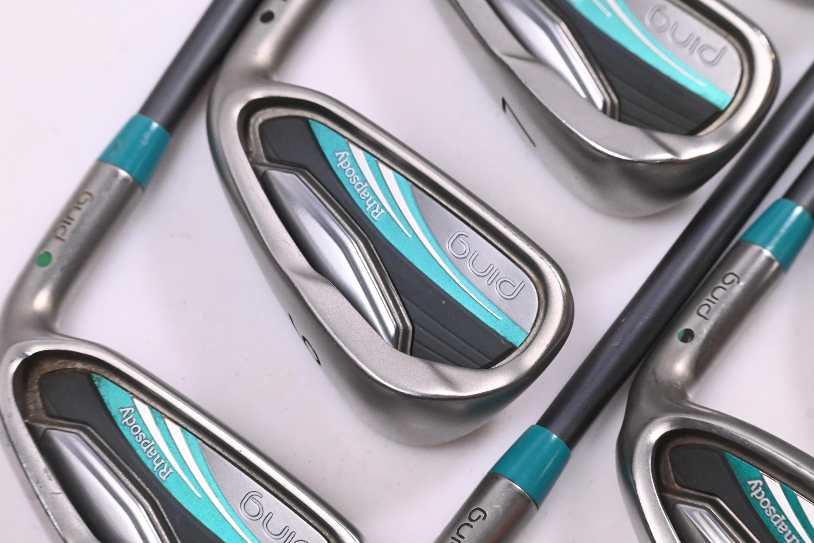 Ping Rhapsody 2015 Irons / 5-PW+GW+SW / Green Dot / Senior Flex Ping CFS 65