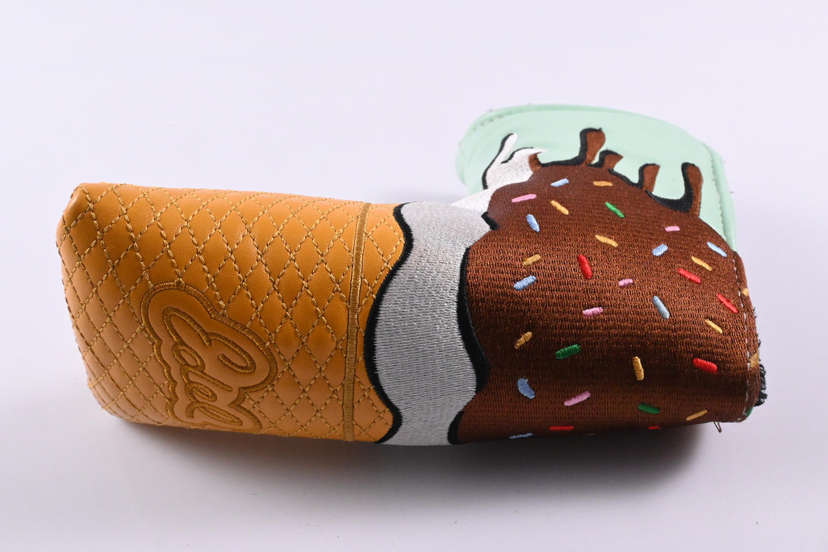 Edel Chocolate Ice Cream Putter Headcover / Blade / Brown, Mint, Orange