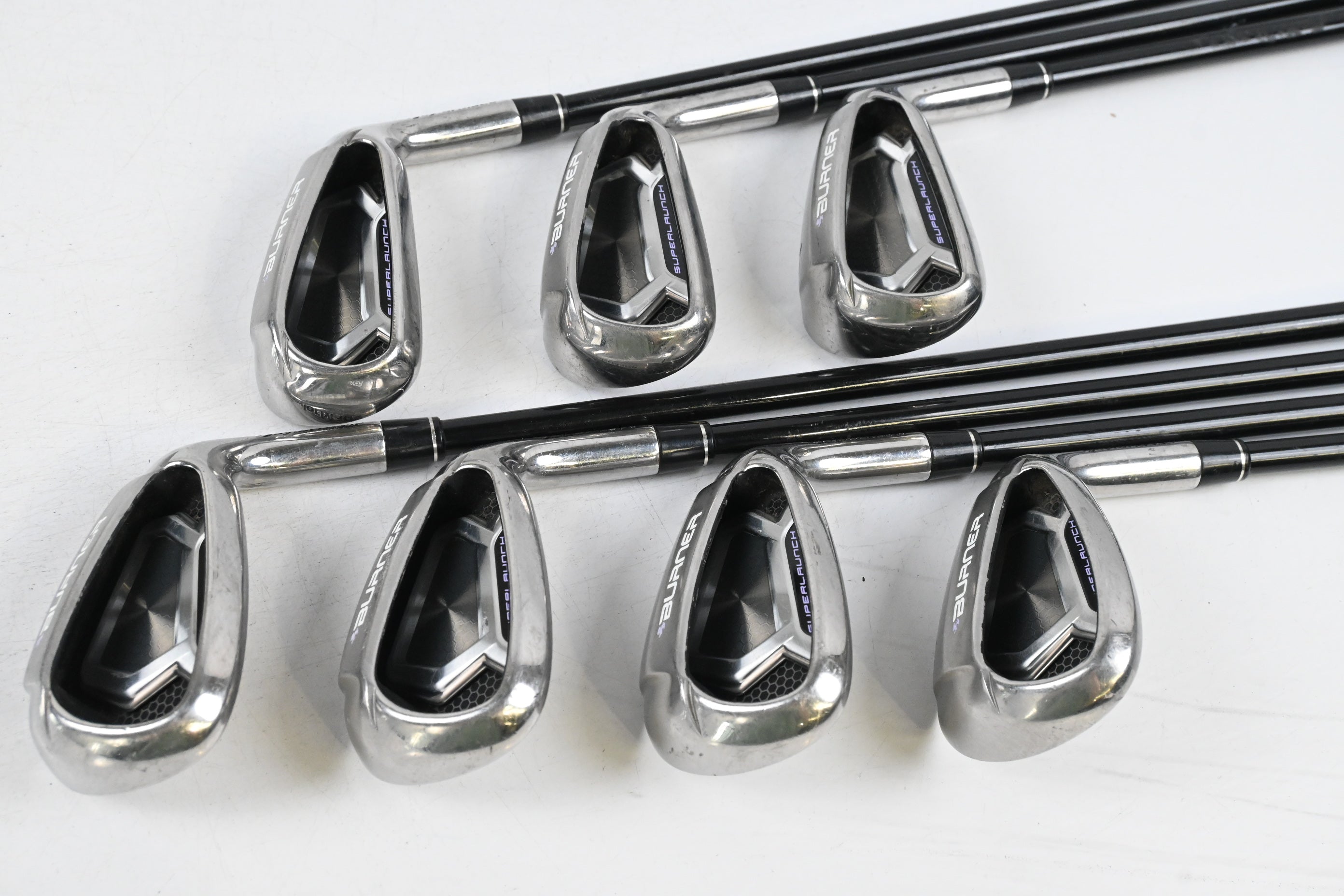 Ladies Taylormade Burner Superlaunch Irons / 5-PW+SW / Ladies Flex Reax 50 Shafts