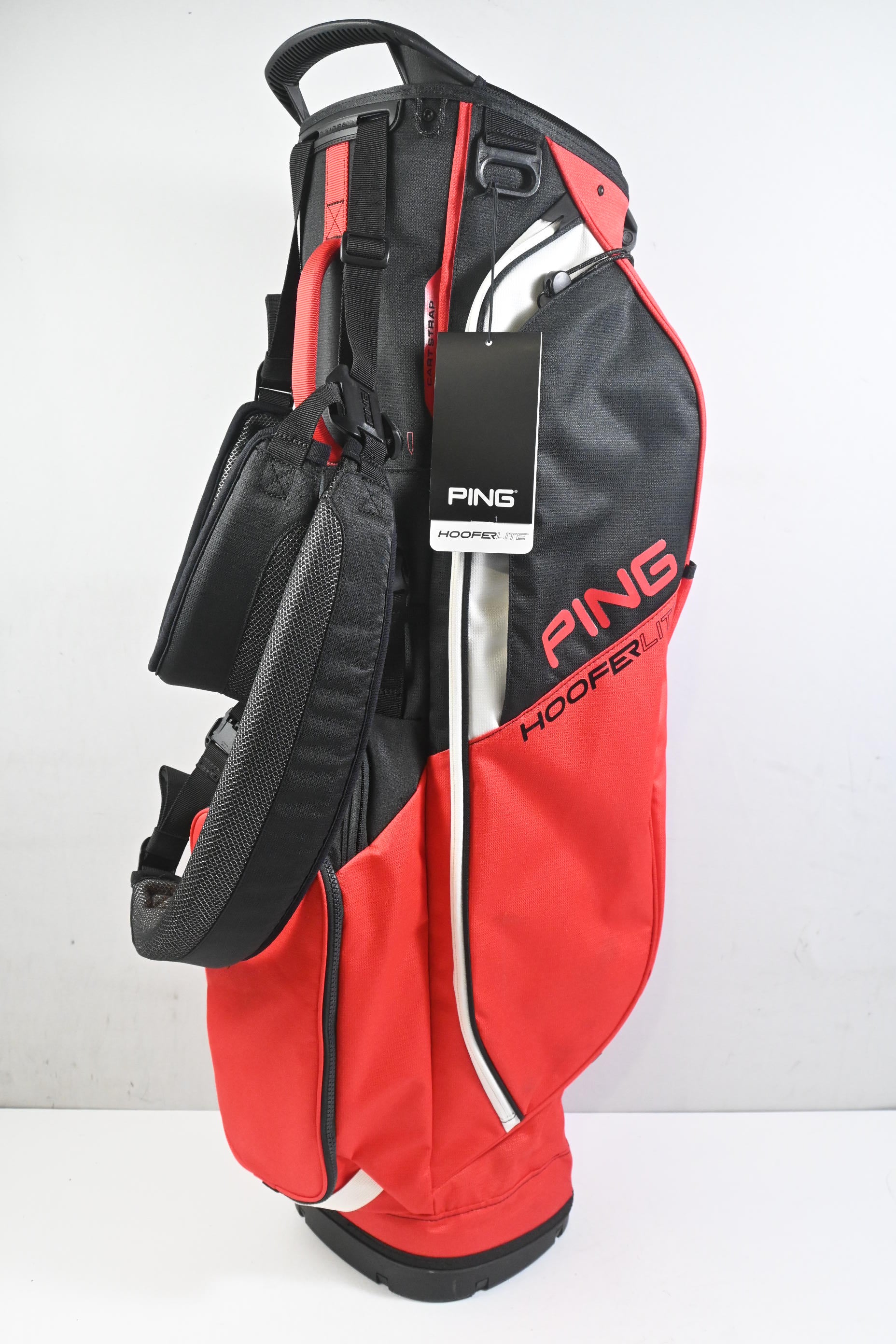 Ping Hoofer Lite Stand Bag / 4-Way Divider / Red, Black, White