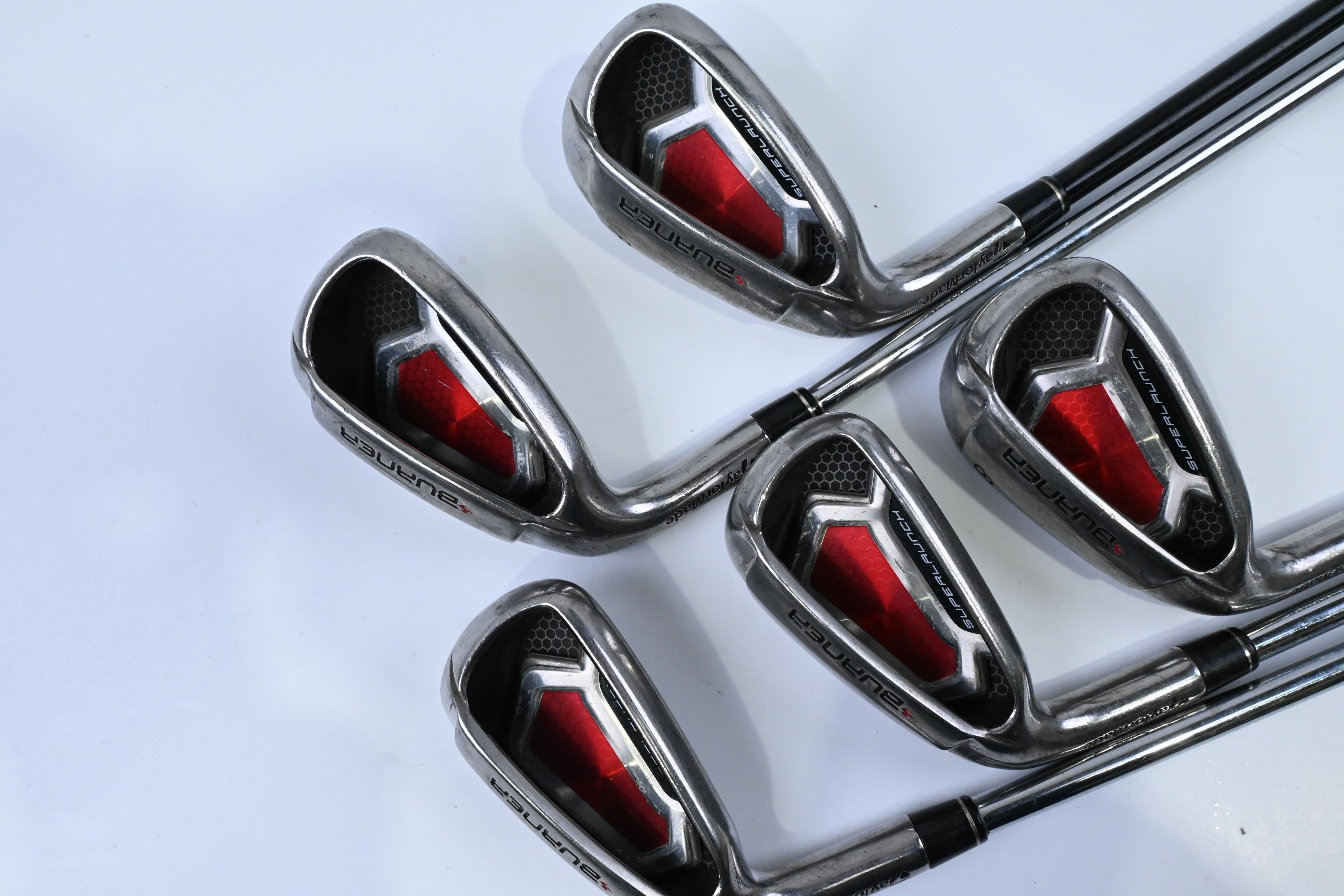 Left Hand Taylormade Burner Superlaunch Irons / 6-PW / Regular Flex Burner 85