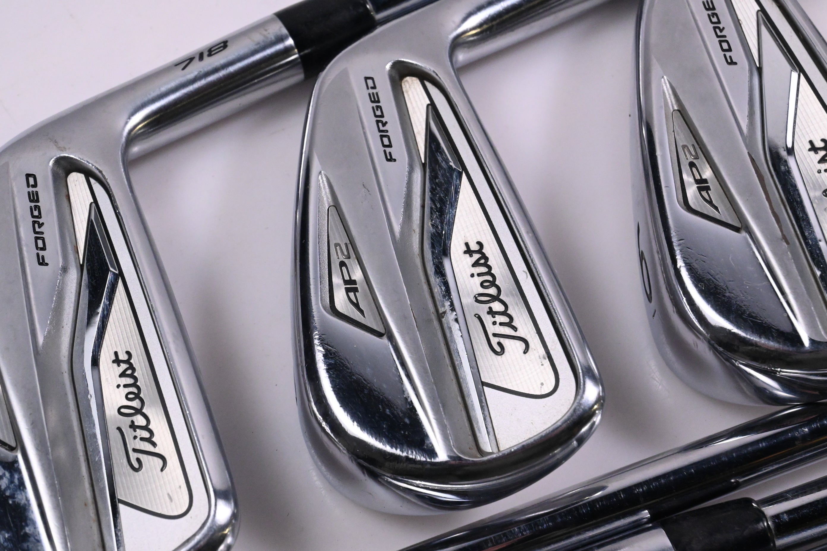 Titleist 718 AP2 Irons / 4-PW / Stiff Flex AMT Tour White S300 Shafts