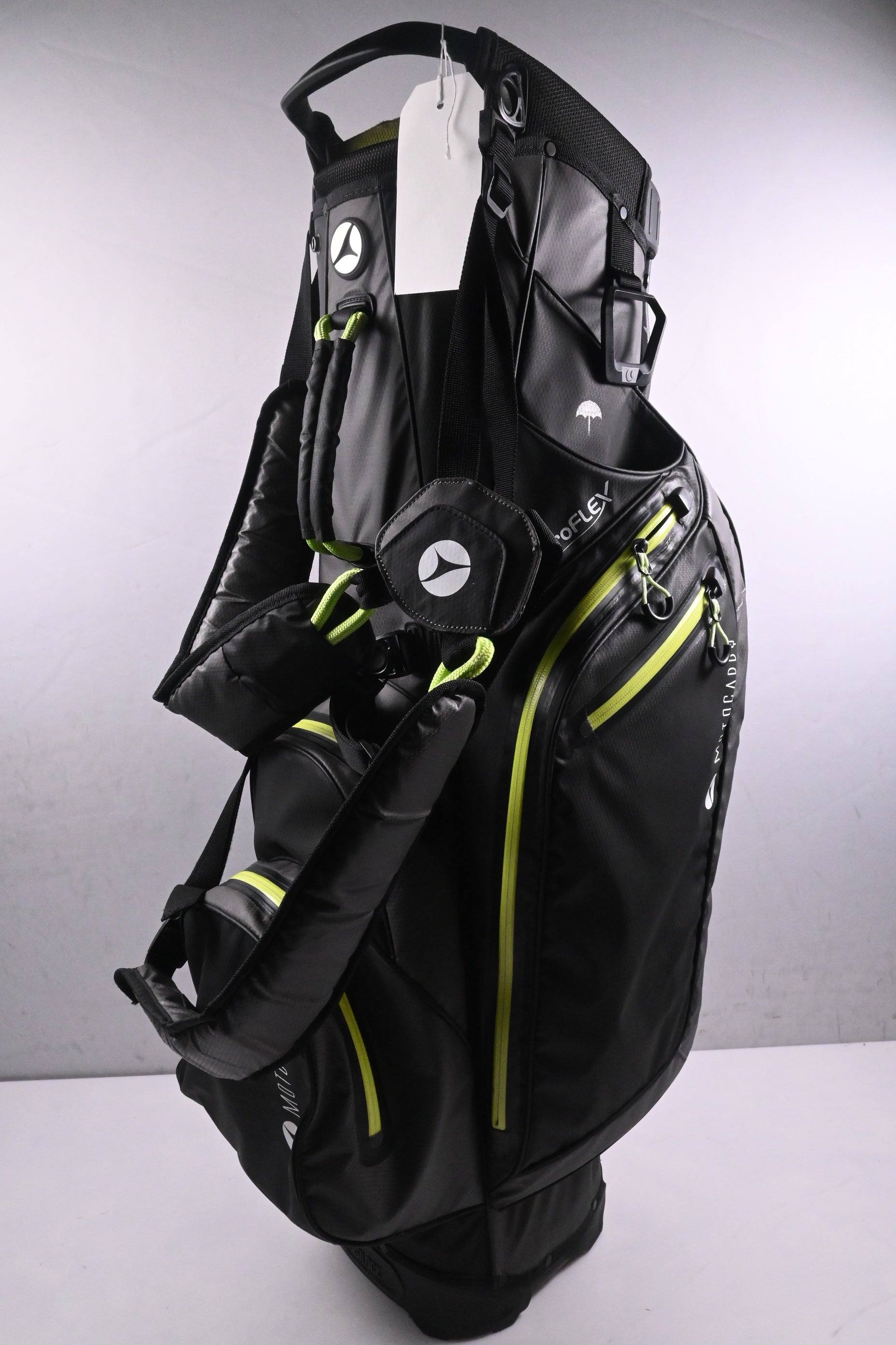 Motocaddy HydroFlex Stand Bag / 5-Way Divider / Grey & Lime Green
