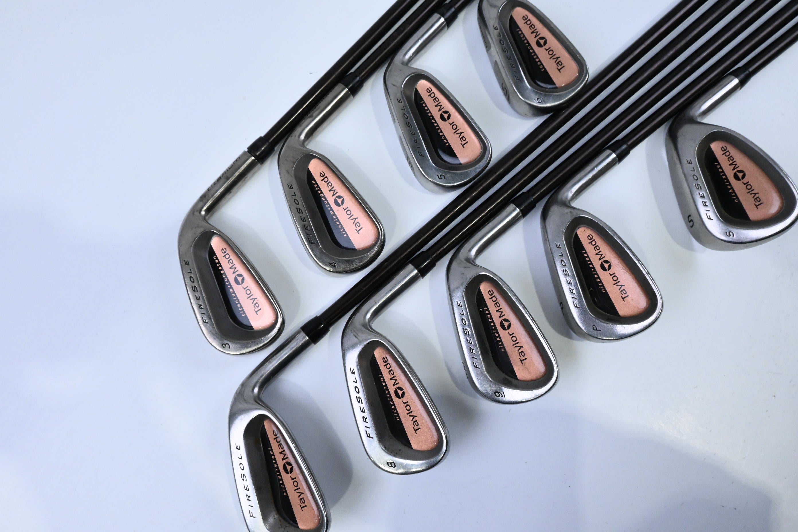 Taylormade Firesole Irons / 3-PW+SW / Stiff Flex Taylormade Bubble 90