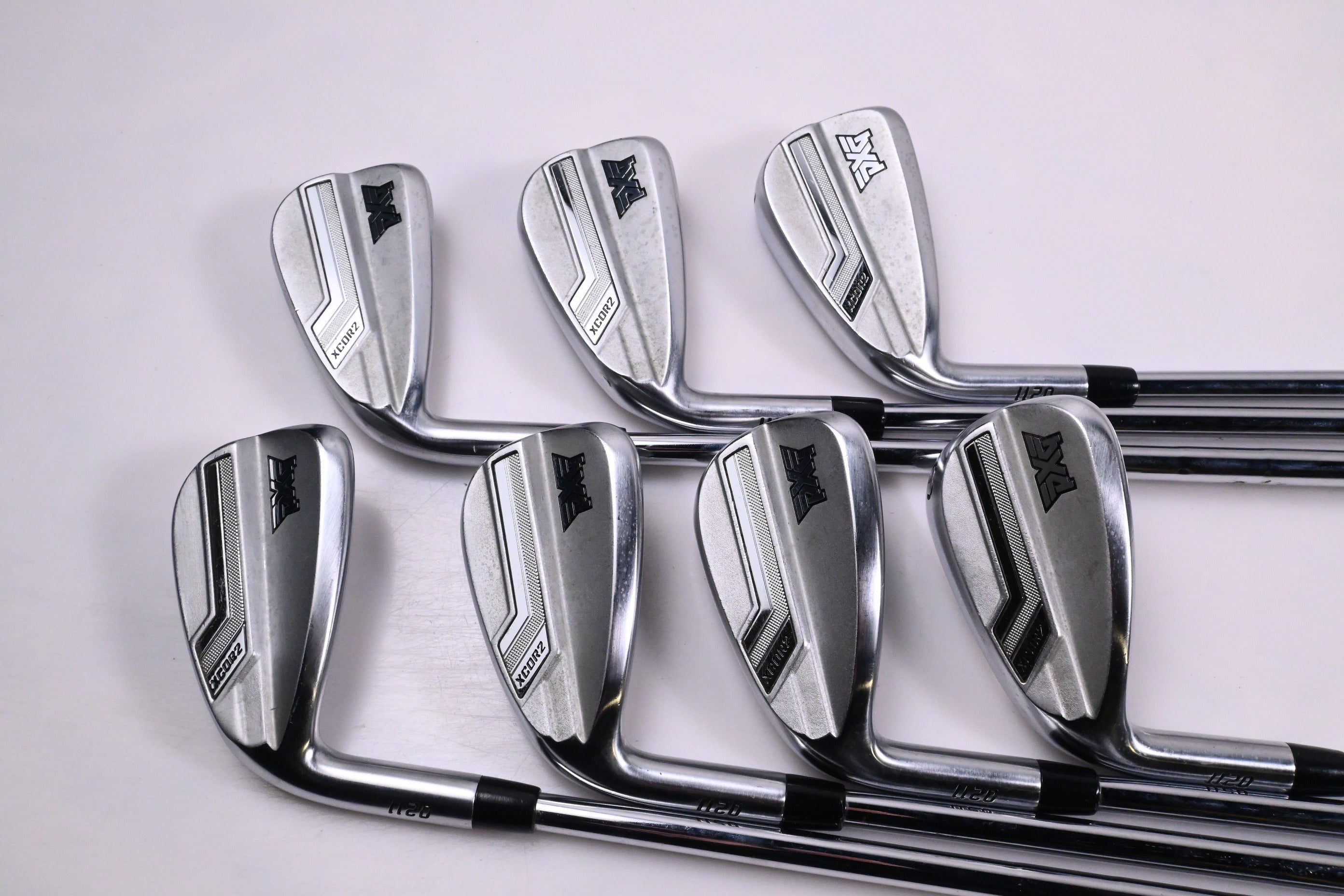 Left Hand PXG 0211 XCOR2 Irons / 5-PW+GW / Stiff Flex KBS Tour 120 Shafts