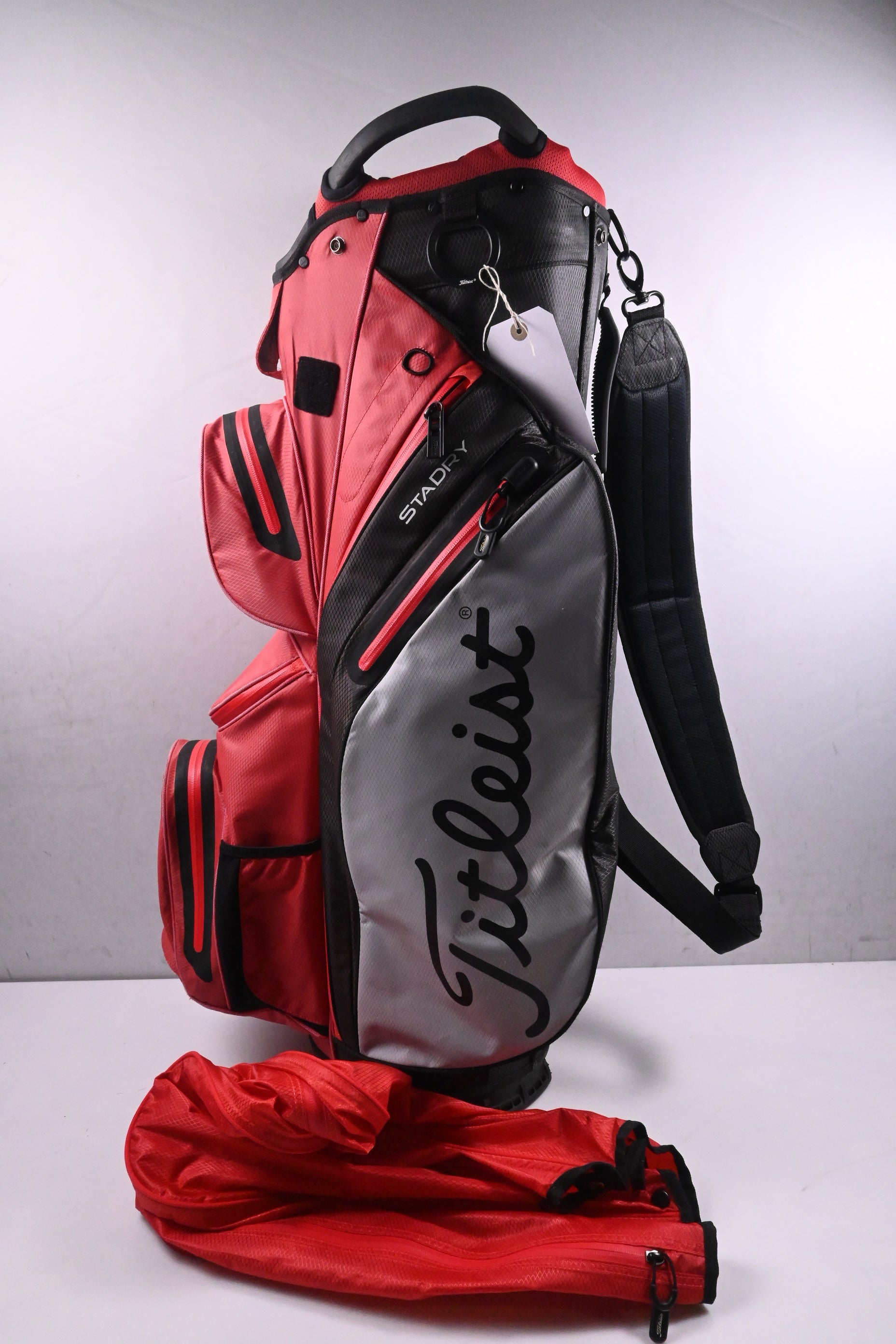 Titleist StaDry Cart Bag / 14-Way Divider / Red, Black & Grey
