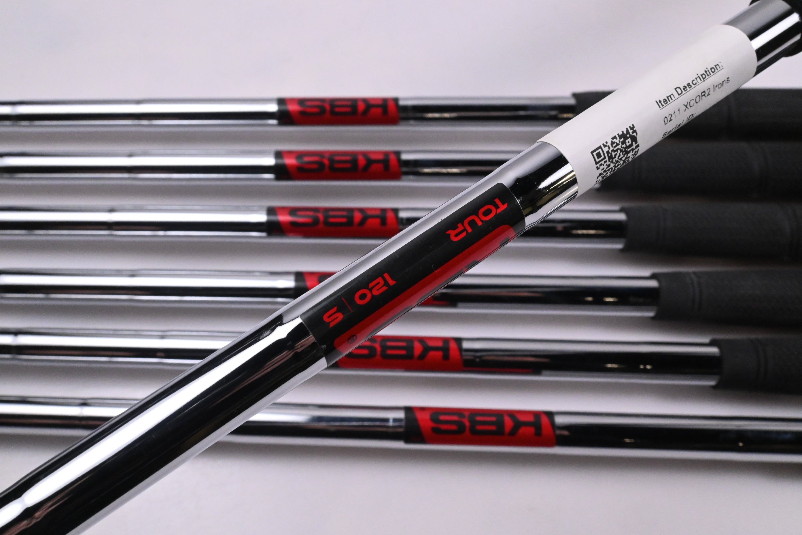 Left Hand PXG 0211 XCOR2 Irons / 5-PW+GW / Stiff Flex KBS Tour 120 Shafts