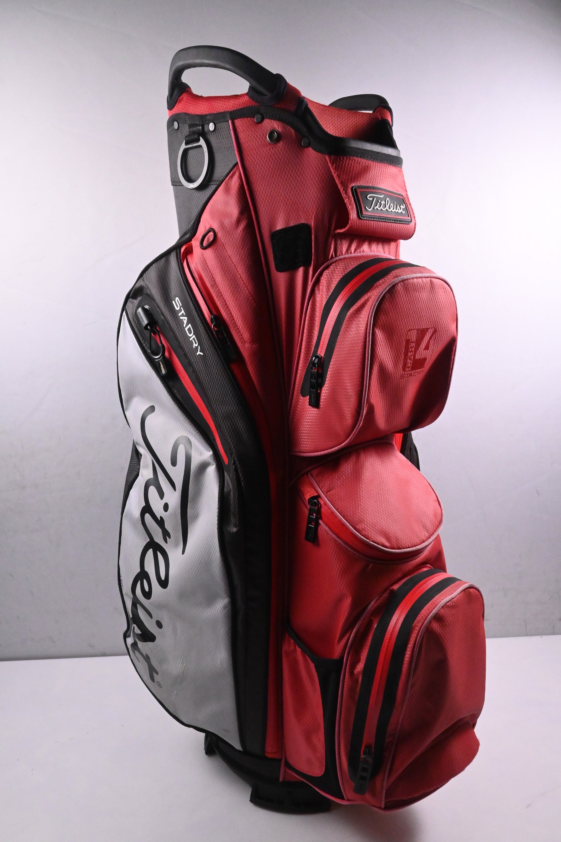 Titleist StaDry Cart Bag / 14-Way Divider / Red, Black & Grey