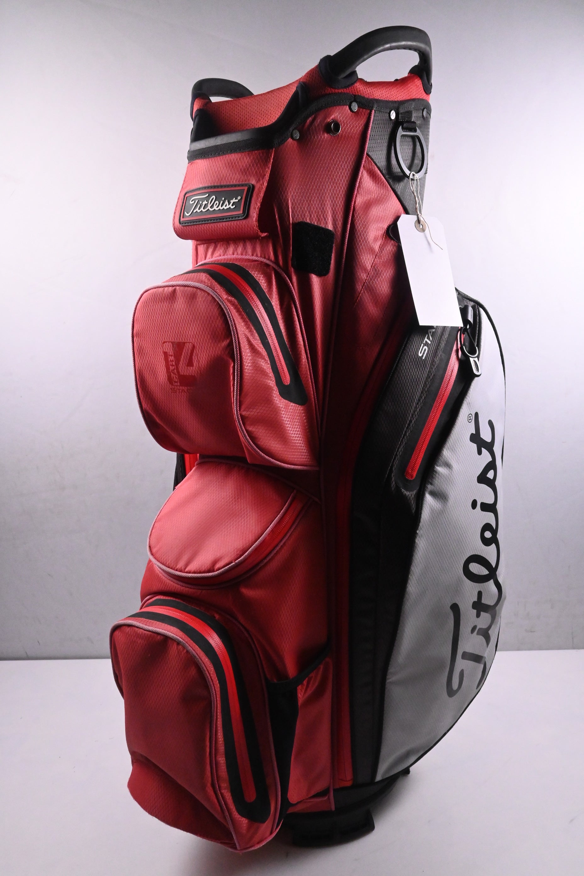 Titleist StaDry Cart Bag / 14-Way Divider / Red, Black & Grey