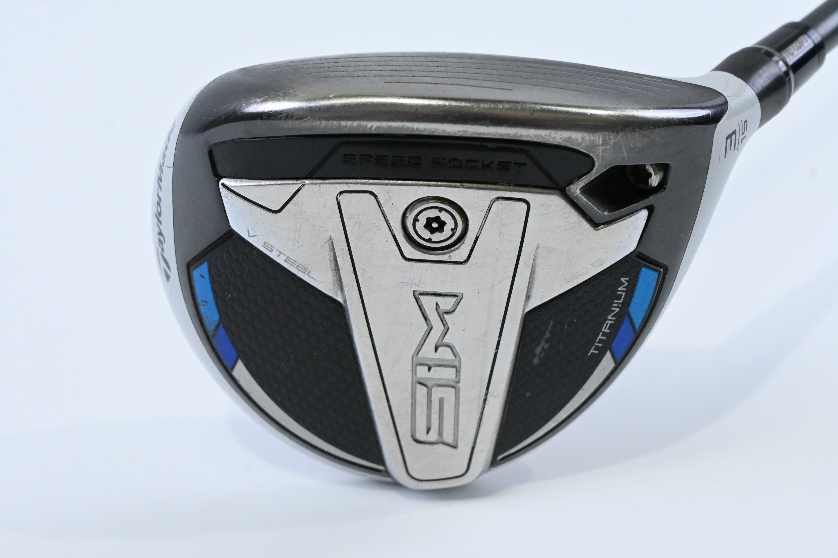 Taylormade SIM Ti #3 Wood / 15 Degree / Stiff Flex HZRDUS Smoke Green 70 Shaft