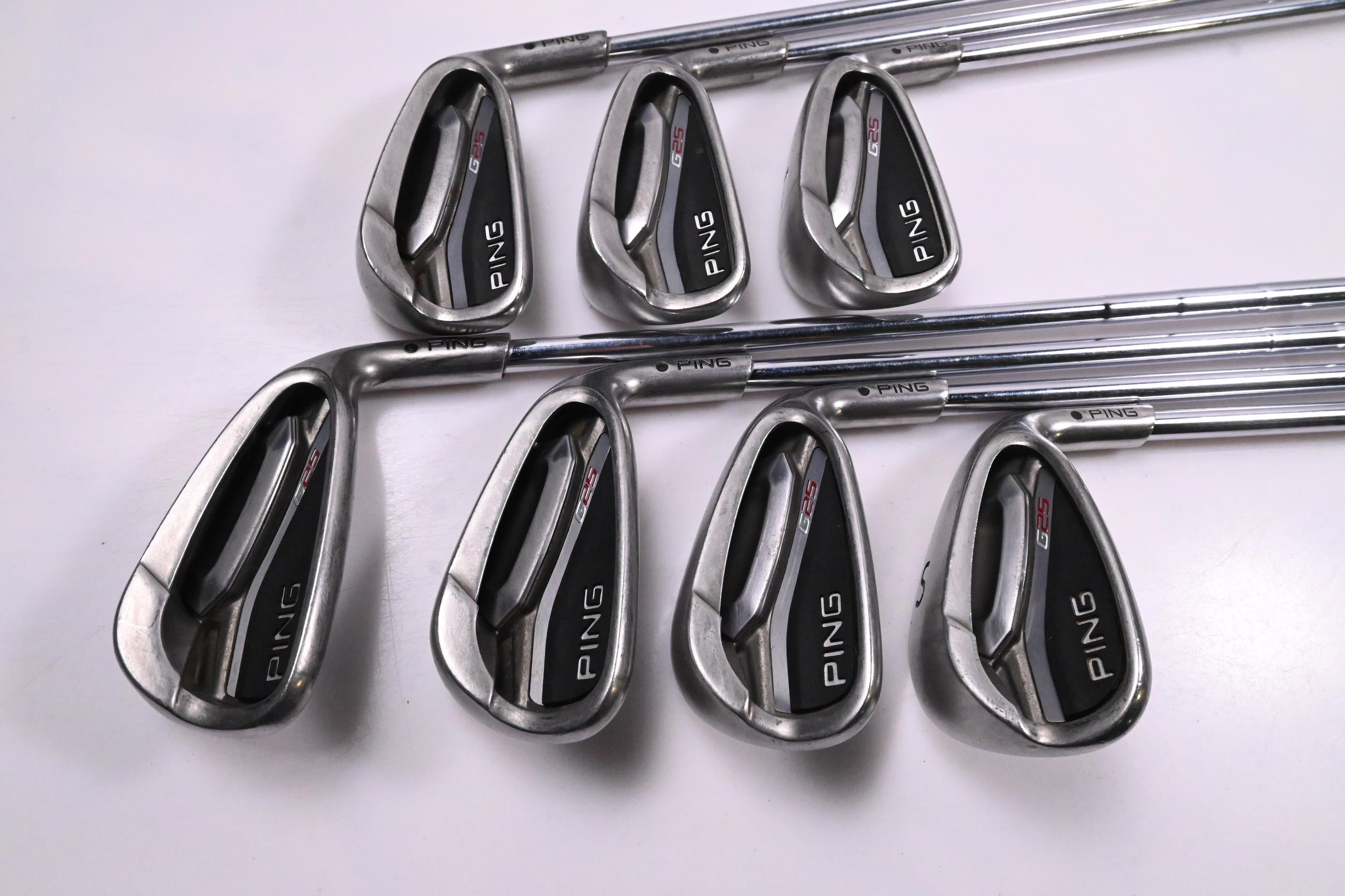 Ping G25 Irons / 5-PW+SW / Black Dot / Regular Flex Ping CFS Steel Shafts