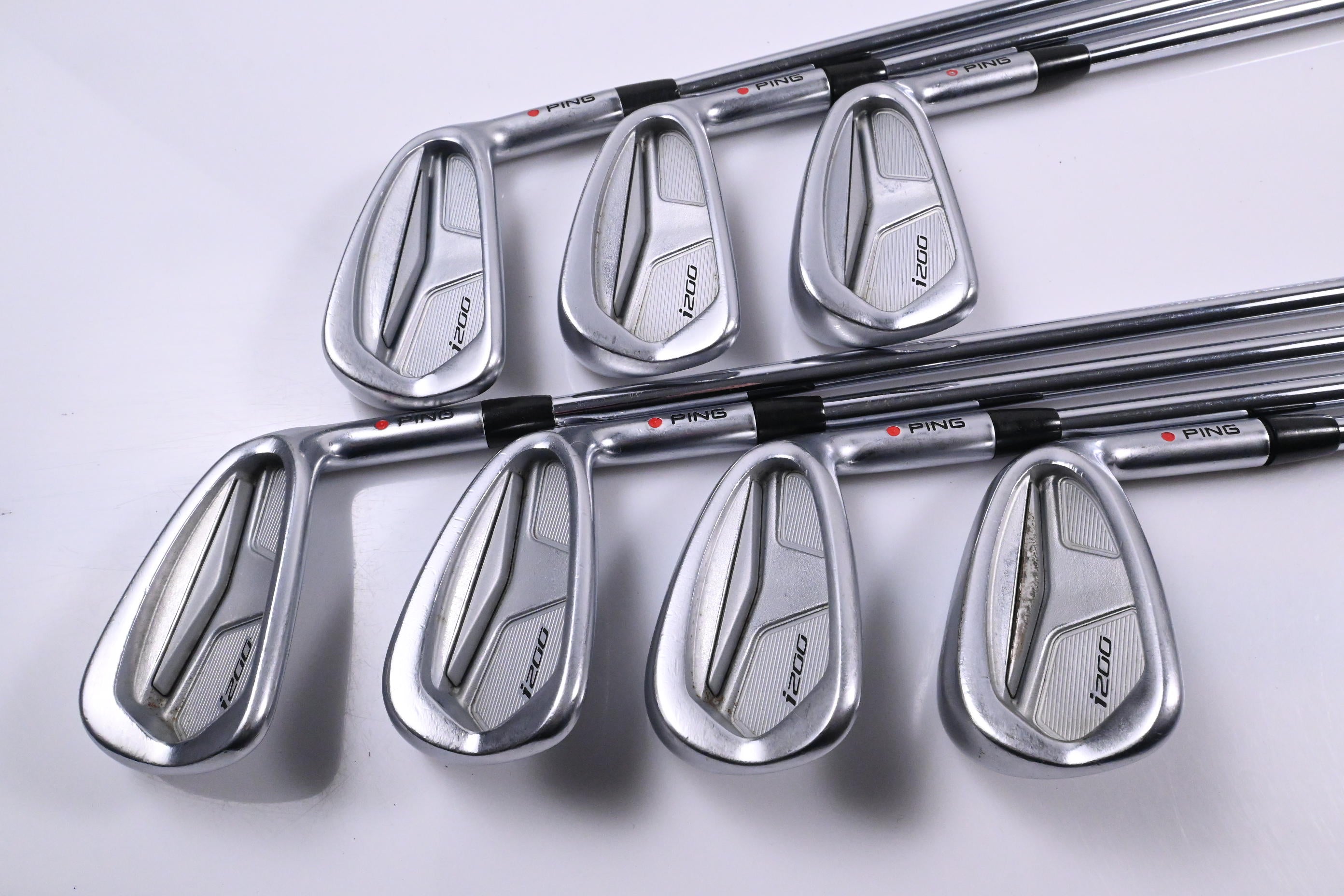 Ping i200 Irons / 4-PW / Red Dot / Regular Flex Ping AWT 2.0 Steel Shafts