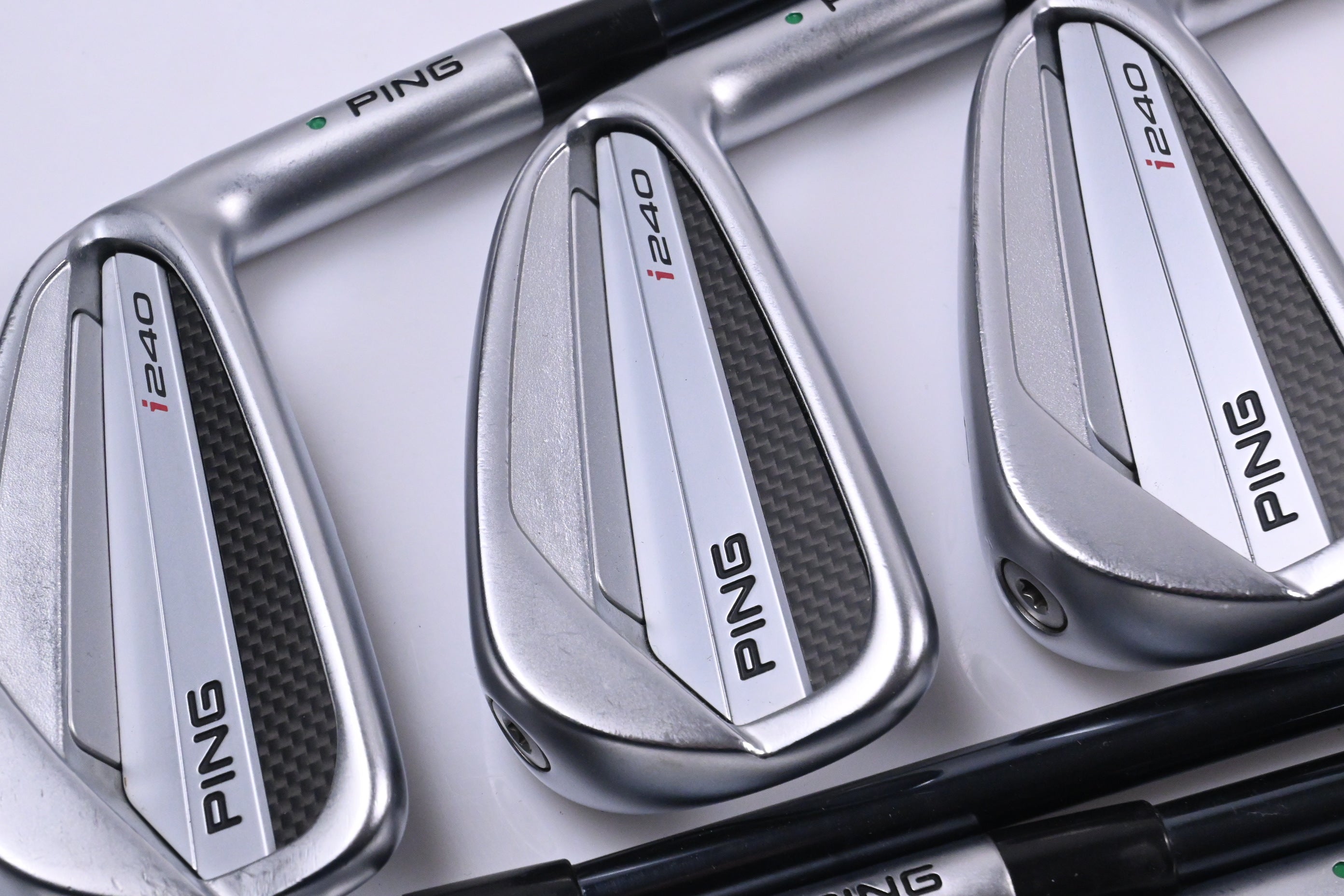 Ping I240 Irons / 4-PW / Green Dot / Stiff Flex UST Recoil Dart 75 Shafts
