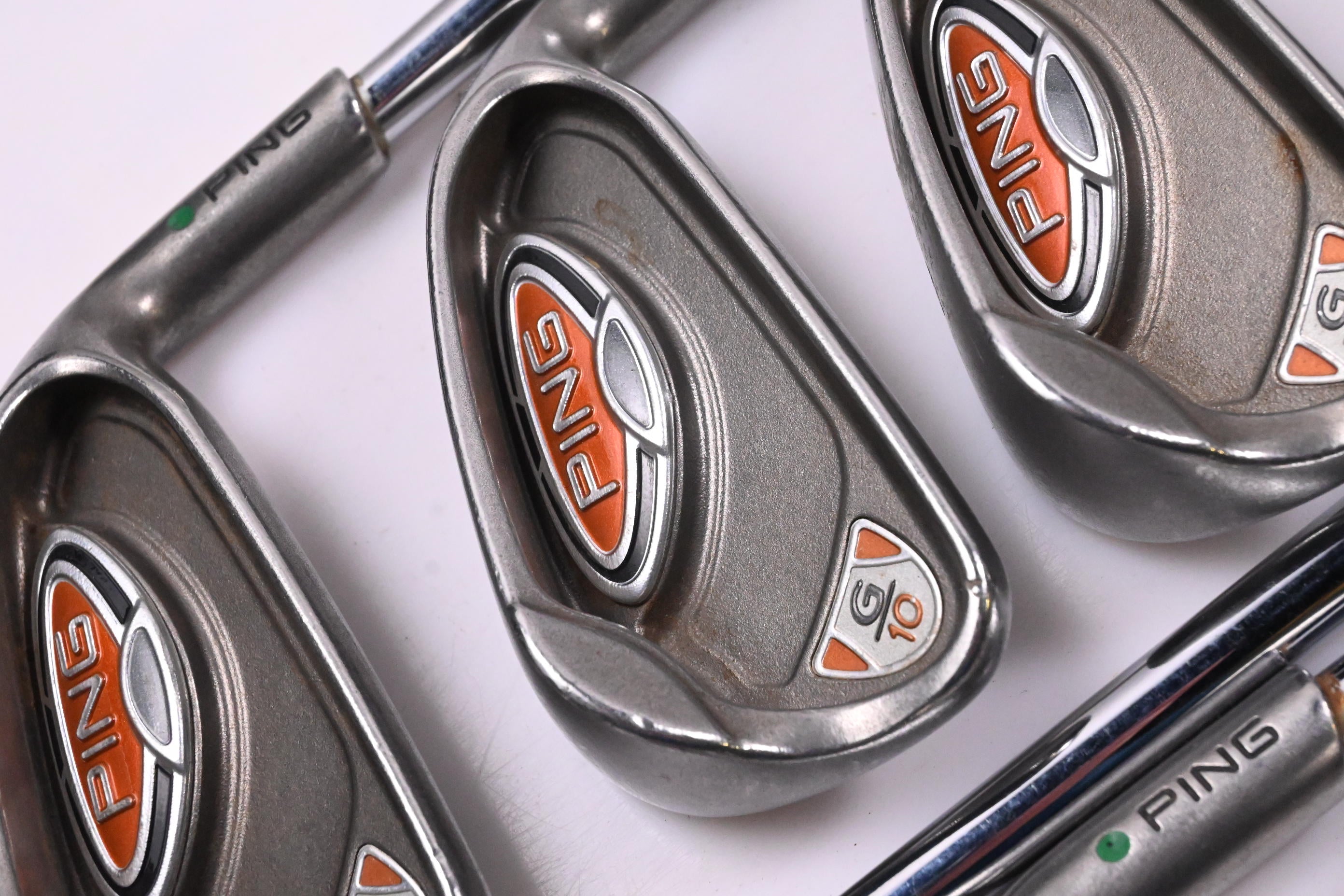 Ping G10 Irons / 4-PW+SW / Green Dot / Stiff Flex Steel Shafts