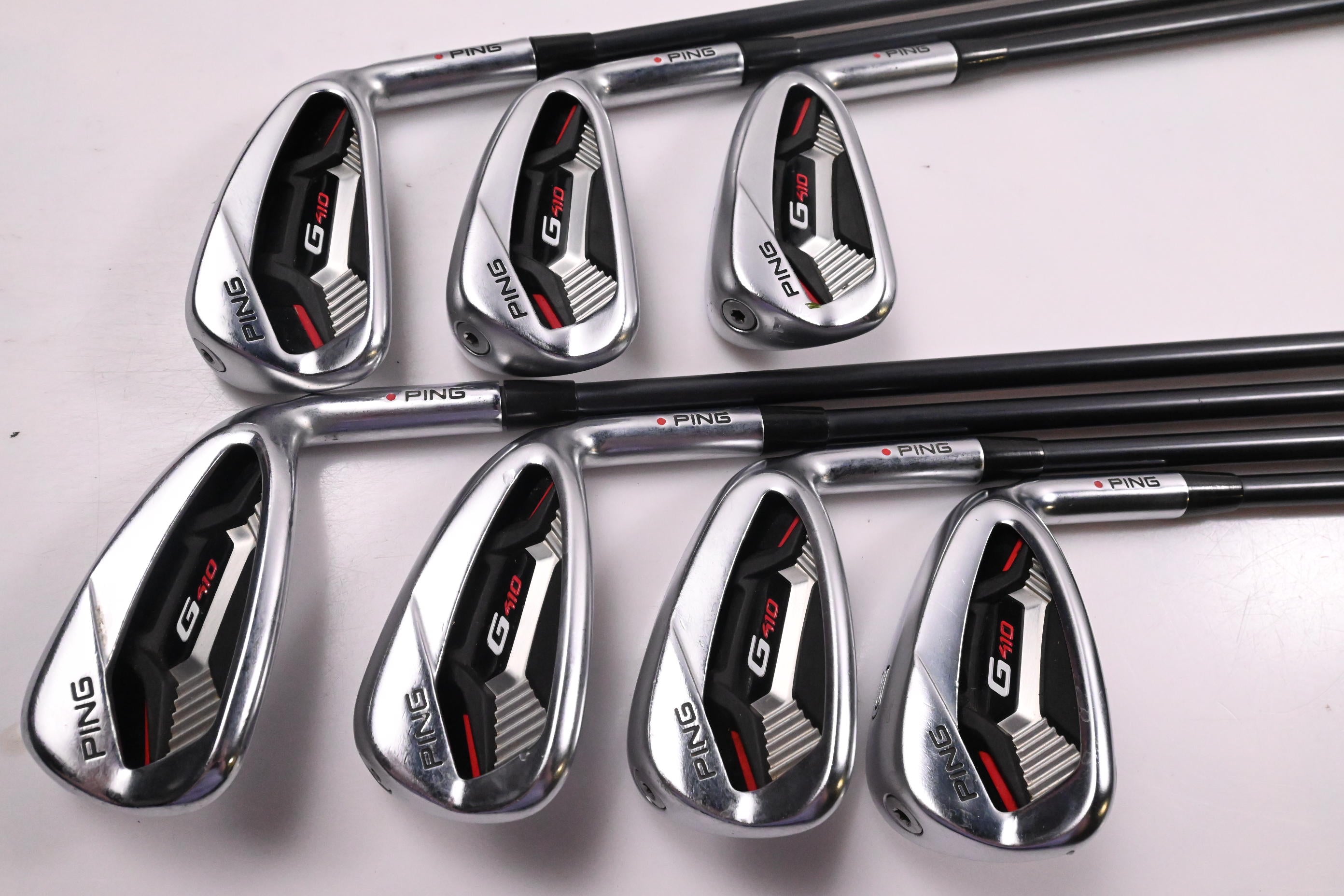 Ping G410 Irons / 5-PW+UW / Red Dot / Senior Flex Ping Alta CB Red AWT Shafts