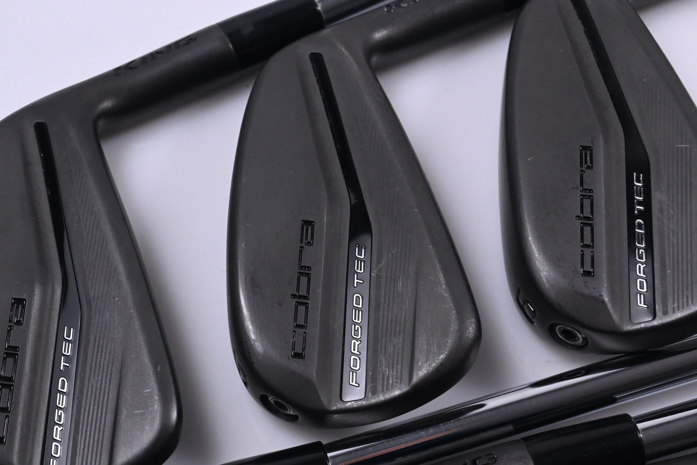 Cobra King Forged Tec 2023 Black Irons / 4-PW / Stiff Flex KBS $-Taper Lite