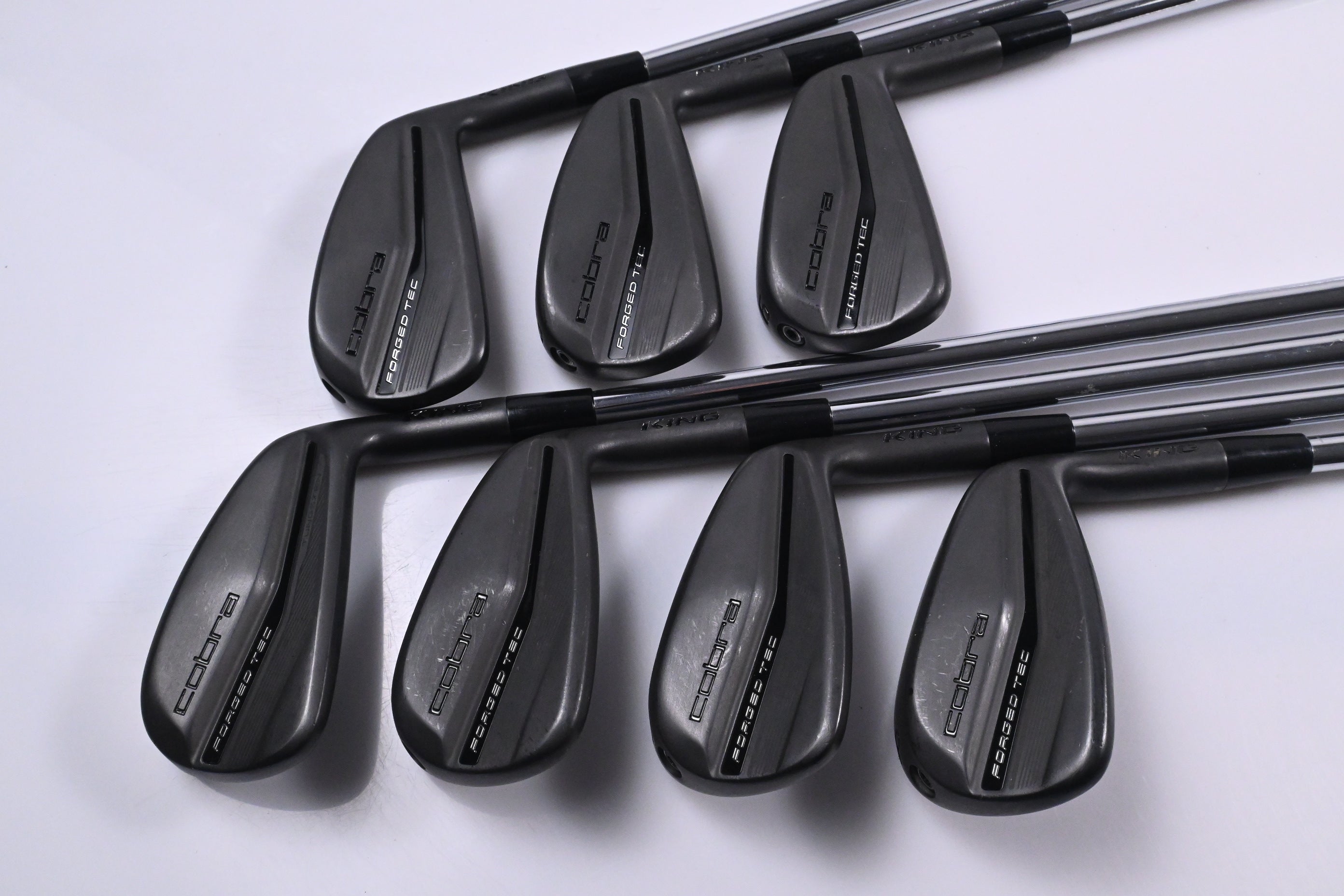 Cobra King Forged Tec 2023 Black Irons / 4-PW / Stiff Flex KBS $-Taper Lite