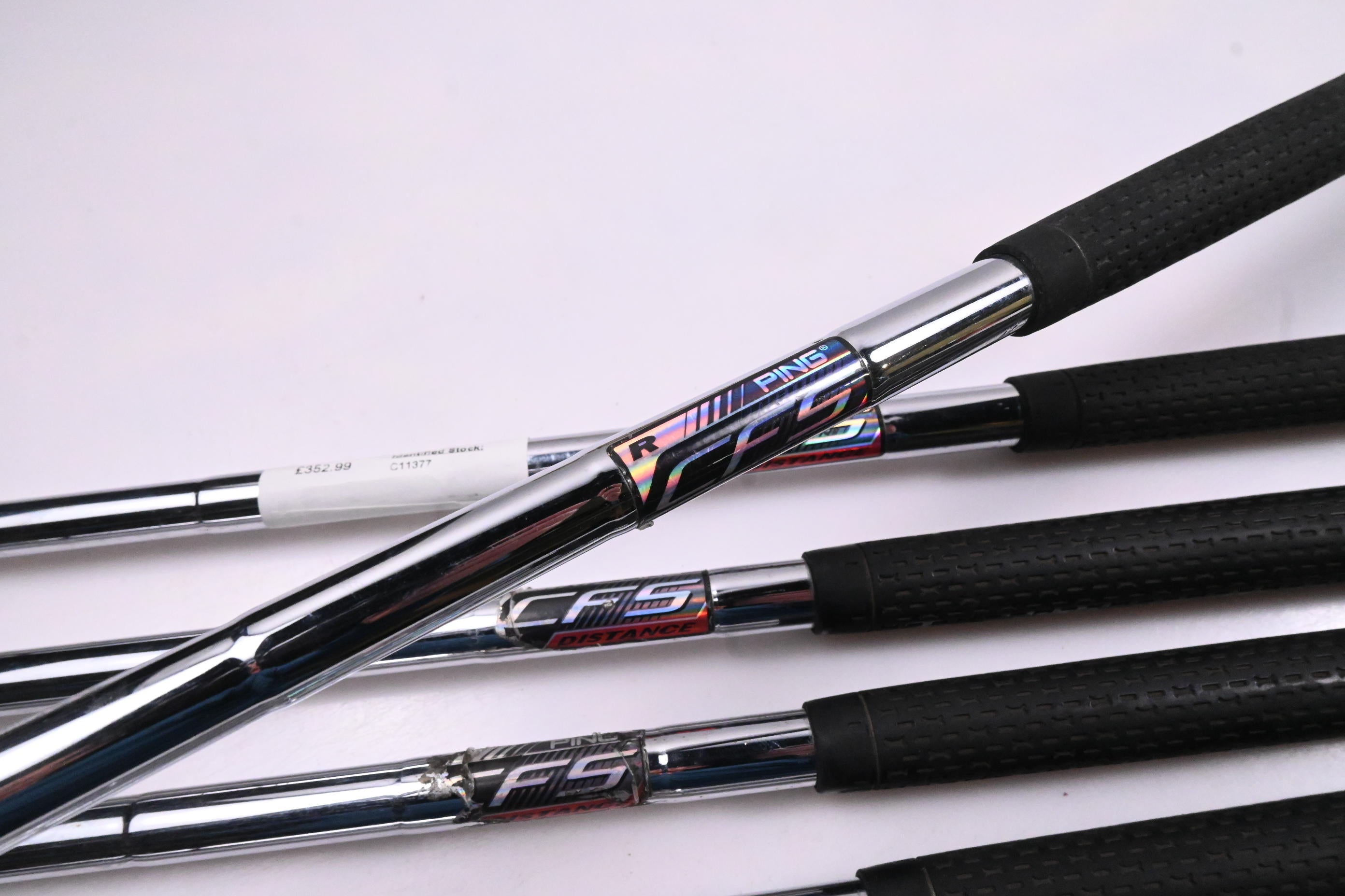 Ping GMax Irons / 4-PW+GW+SW / Green Dot / Regular Flex Ping CFS Distance Shafts