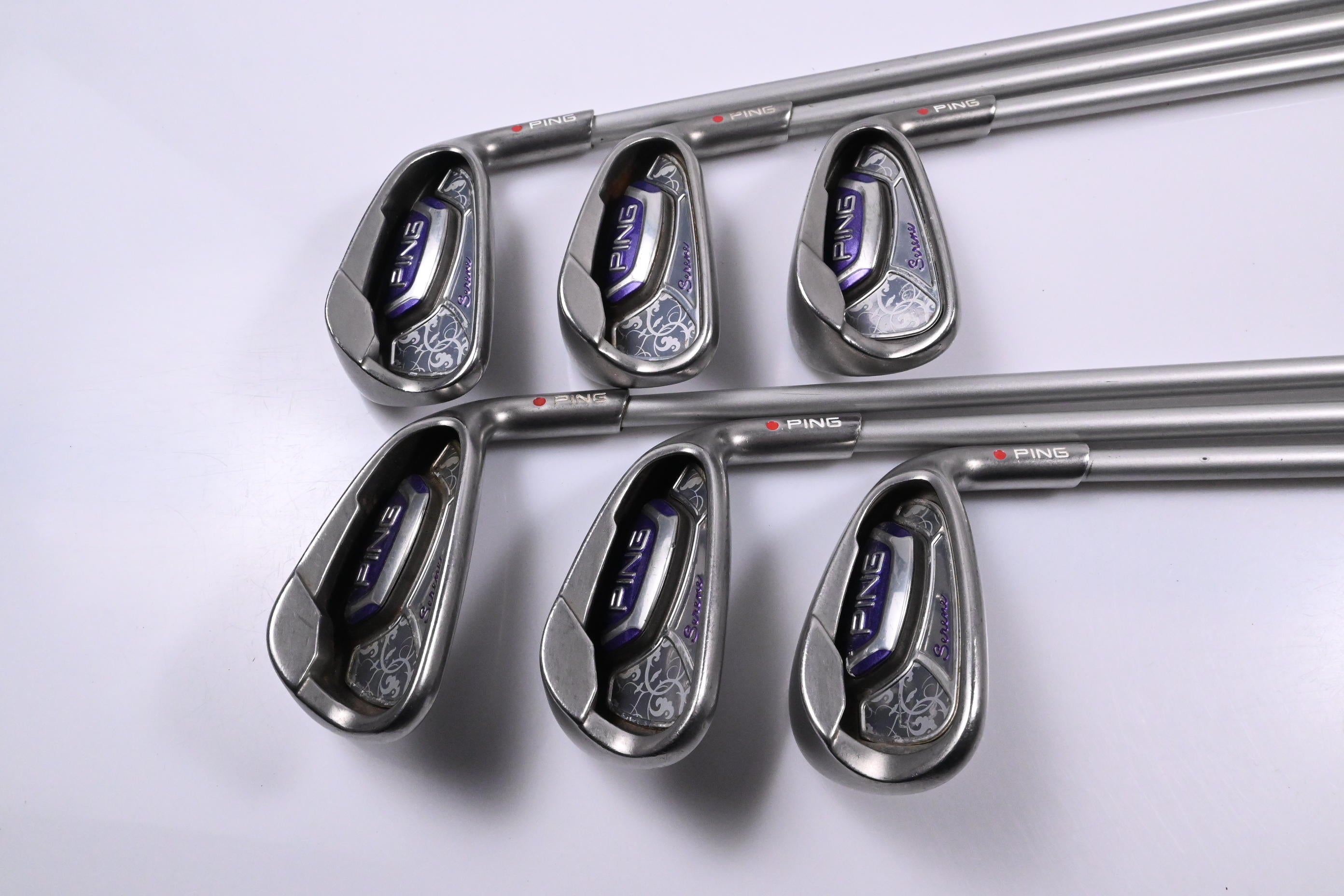 Ladies Ping Serene Combo Irons / 6-PW+SW / Red Dot / Ladies Flex Ping ULT 210