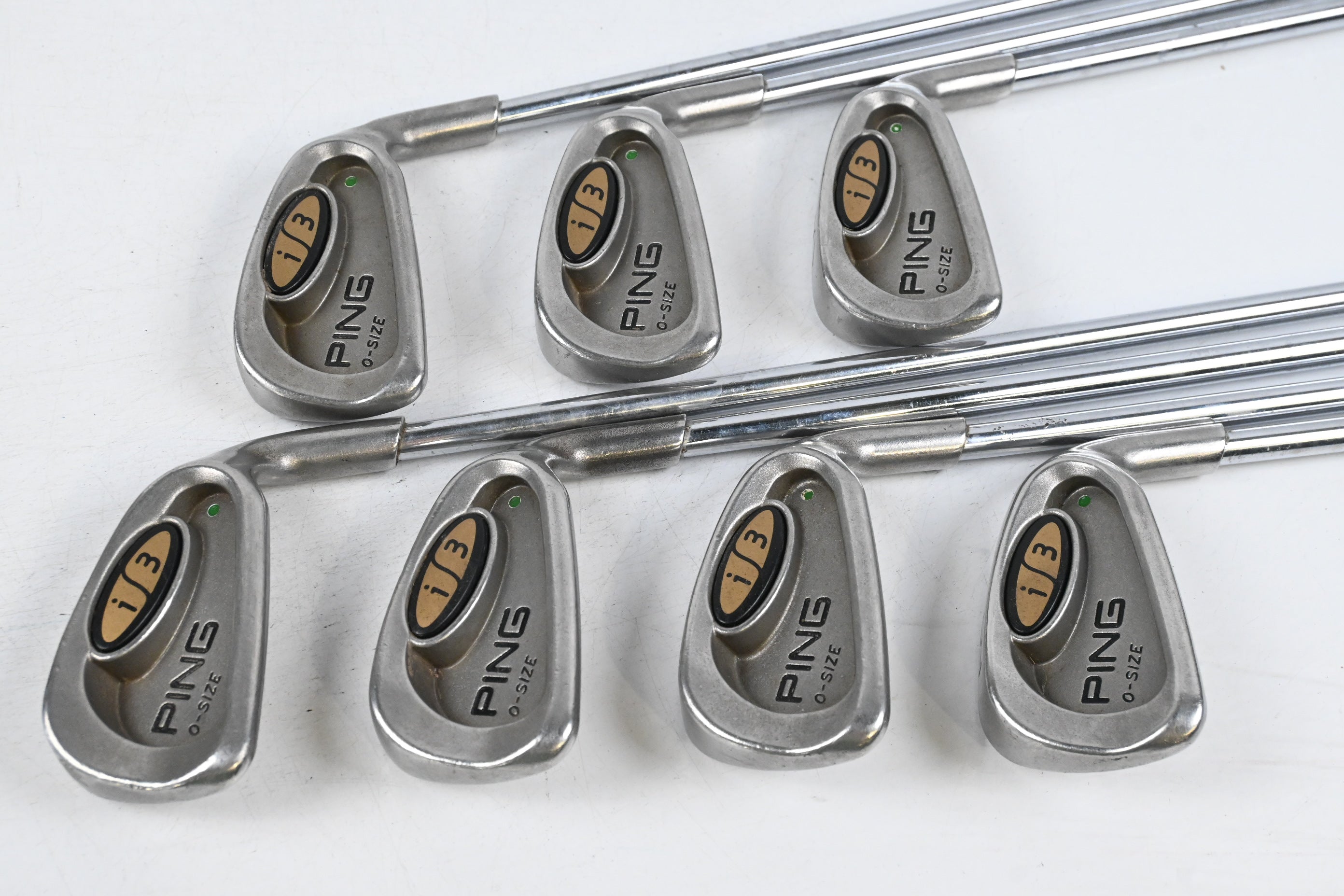 Ping i3 O-Size Irons / 3-9i / Green Dot / Regular Flex Steel Shafts