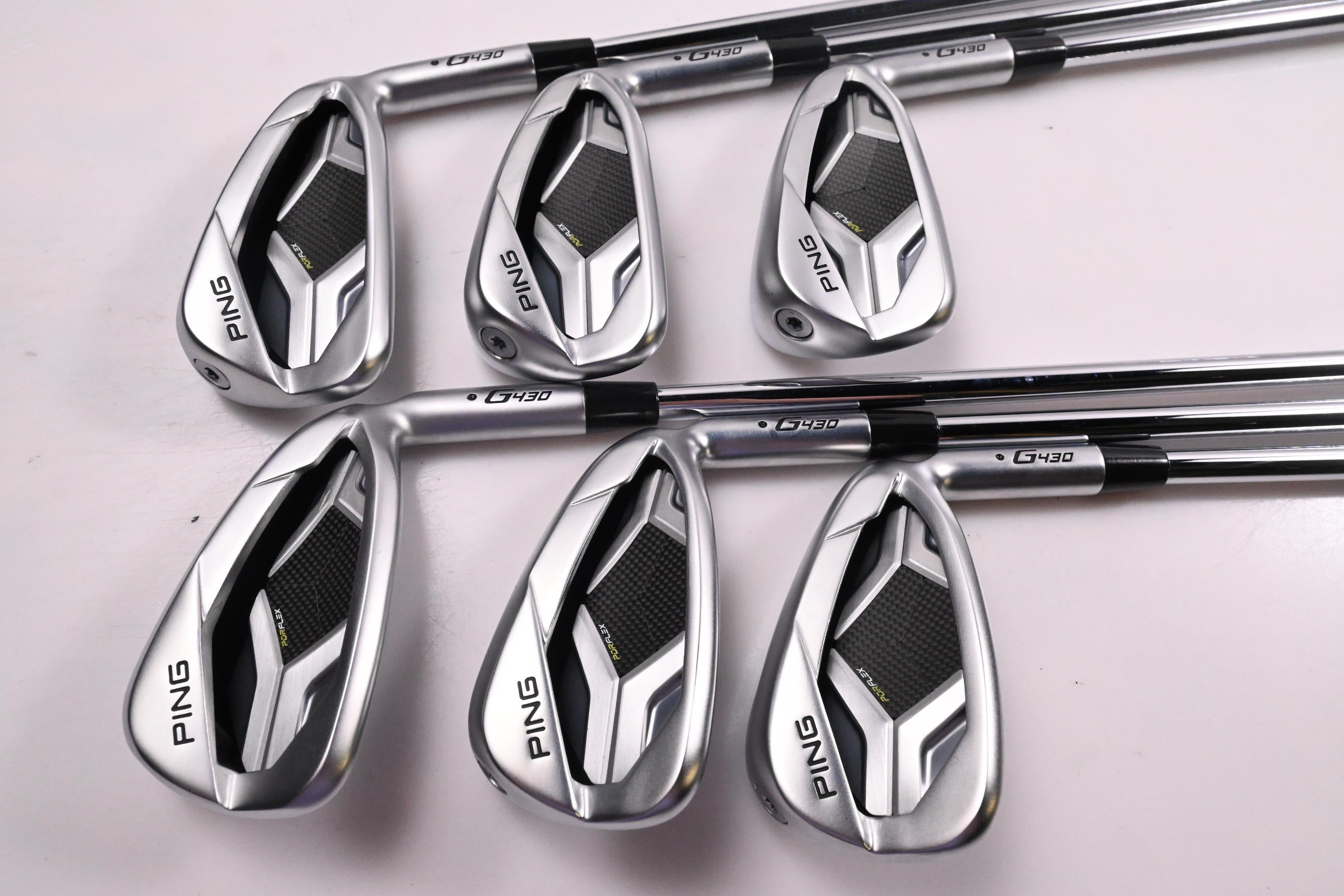 Ping G430 Irons / 5-PW / Black Dot / Regular Flex Ping AWT 2.0 Shafts