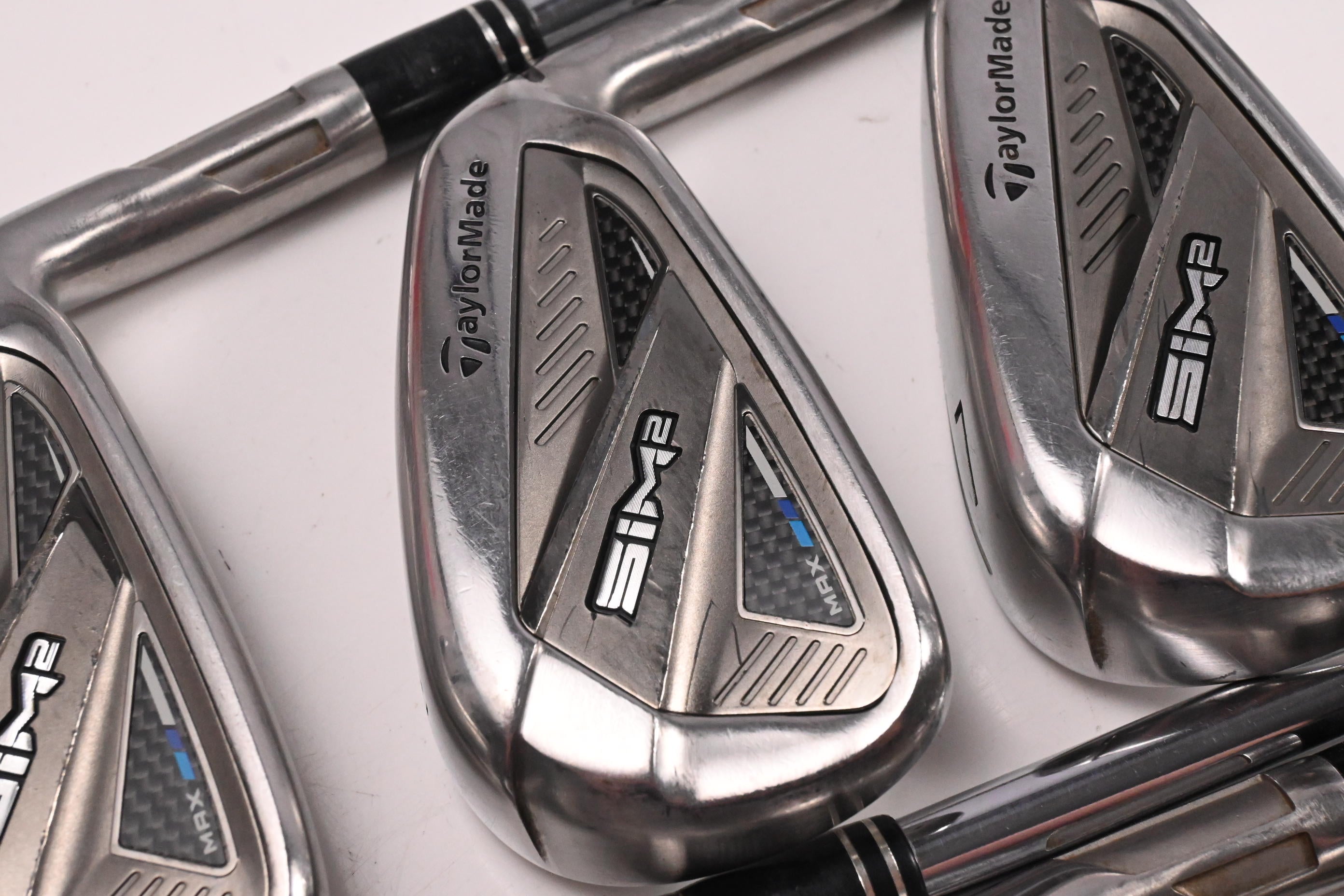 Taylormade SIM2 Max Irons / 5-PW+SW / Stiff Flex FCM Rifle Precision Shafts