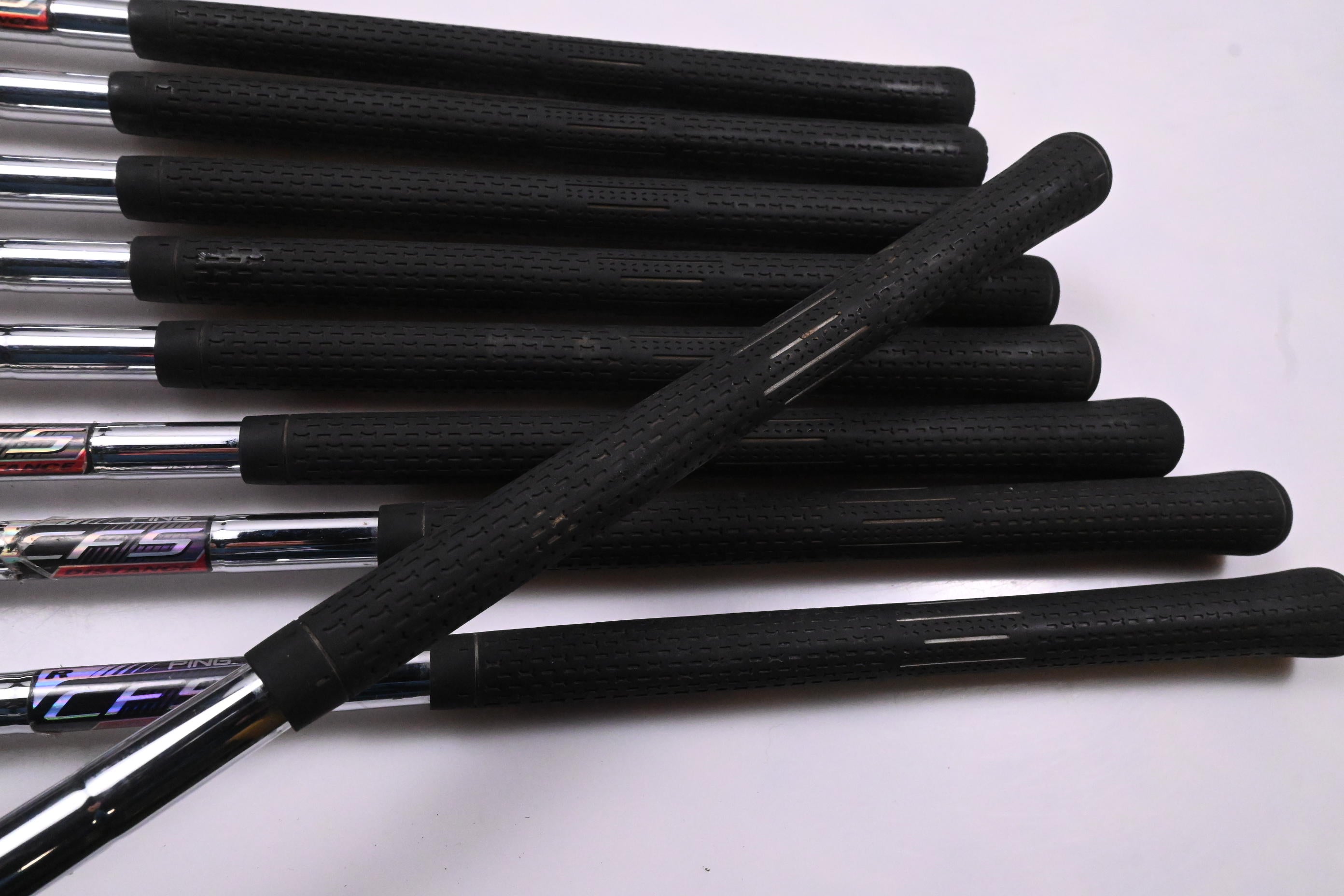Ping GMax Irons / 4-PW+GW+SW / Green Dot / Regular Flex Ping CFS Distance Shafts