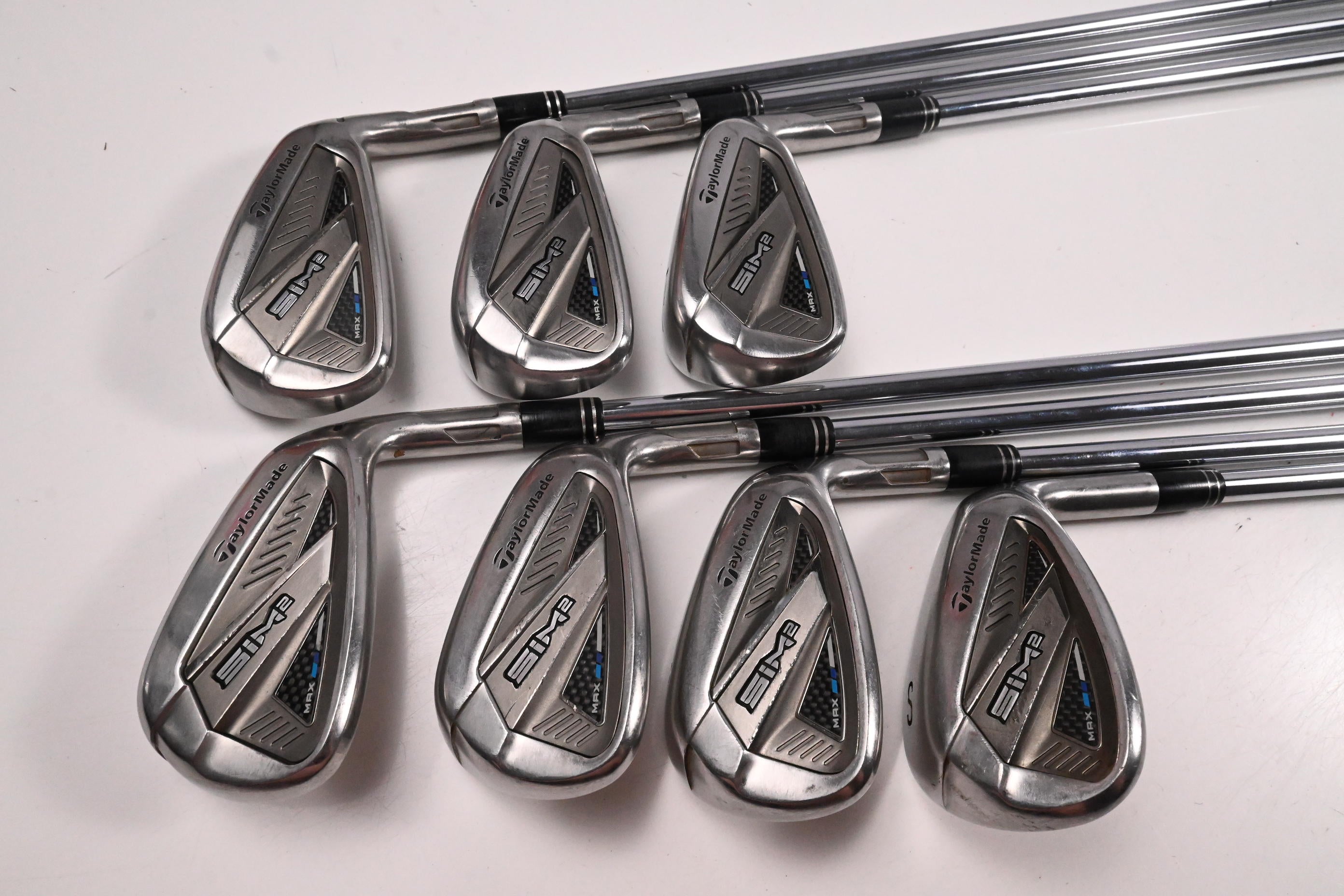 Taylormade SIM2 Max Irons / 5-PW+SW / Stiff Flex FCM Rifle Precision Shafts