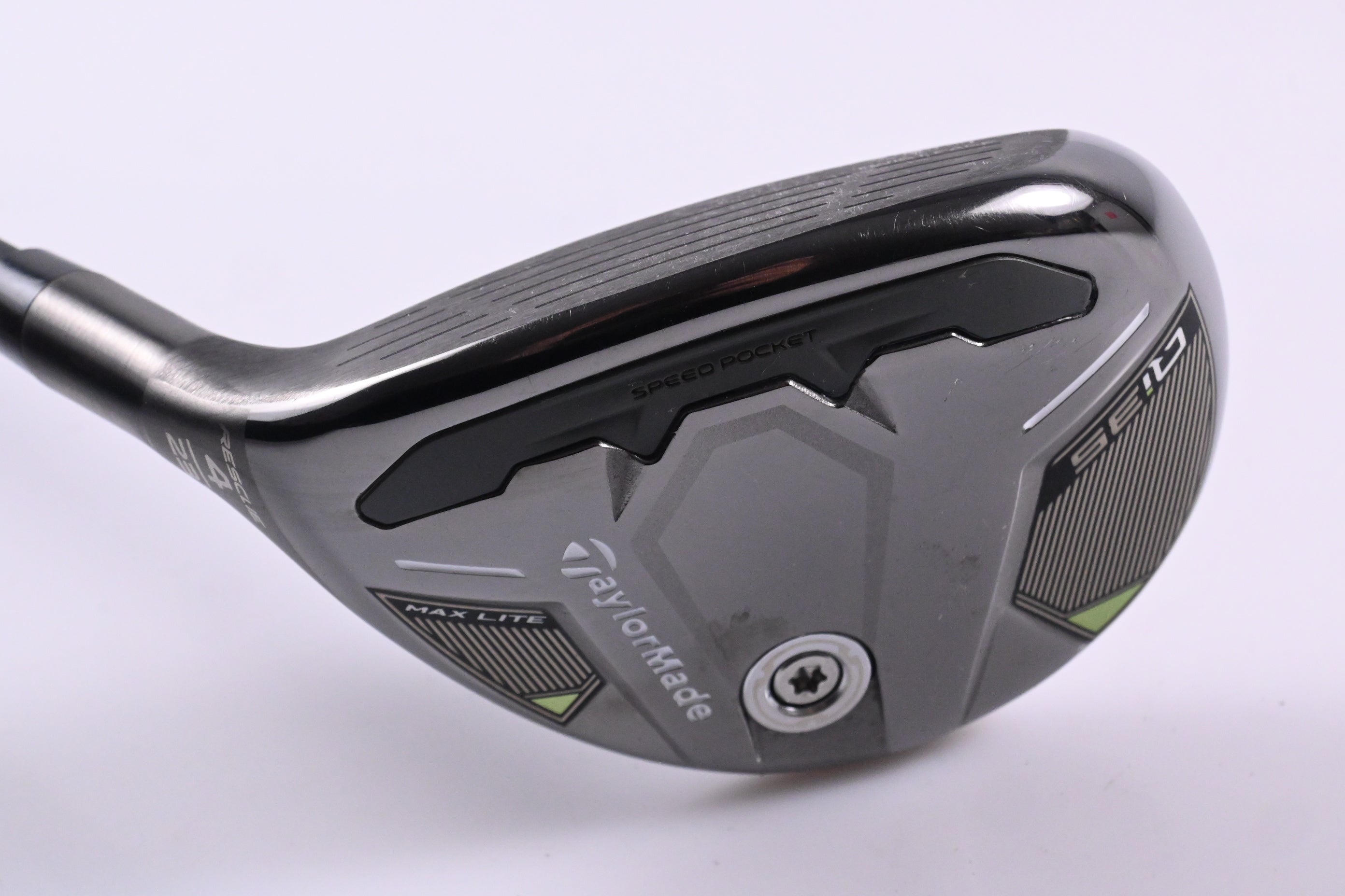 Left Hand Taylormade Qi35 Max Lite #4 Hybrid / 23 Degree / Regular Flex Vanquish 5 Shaft