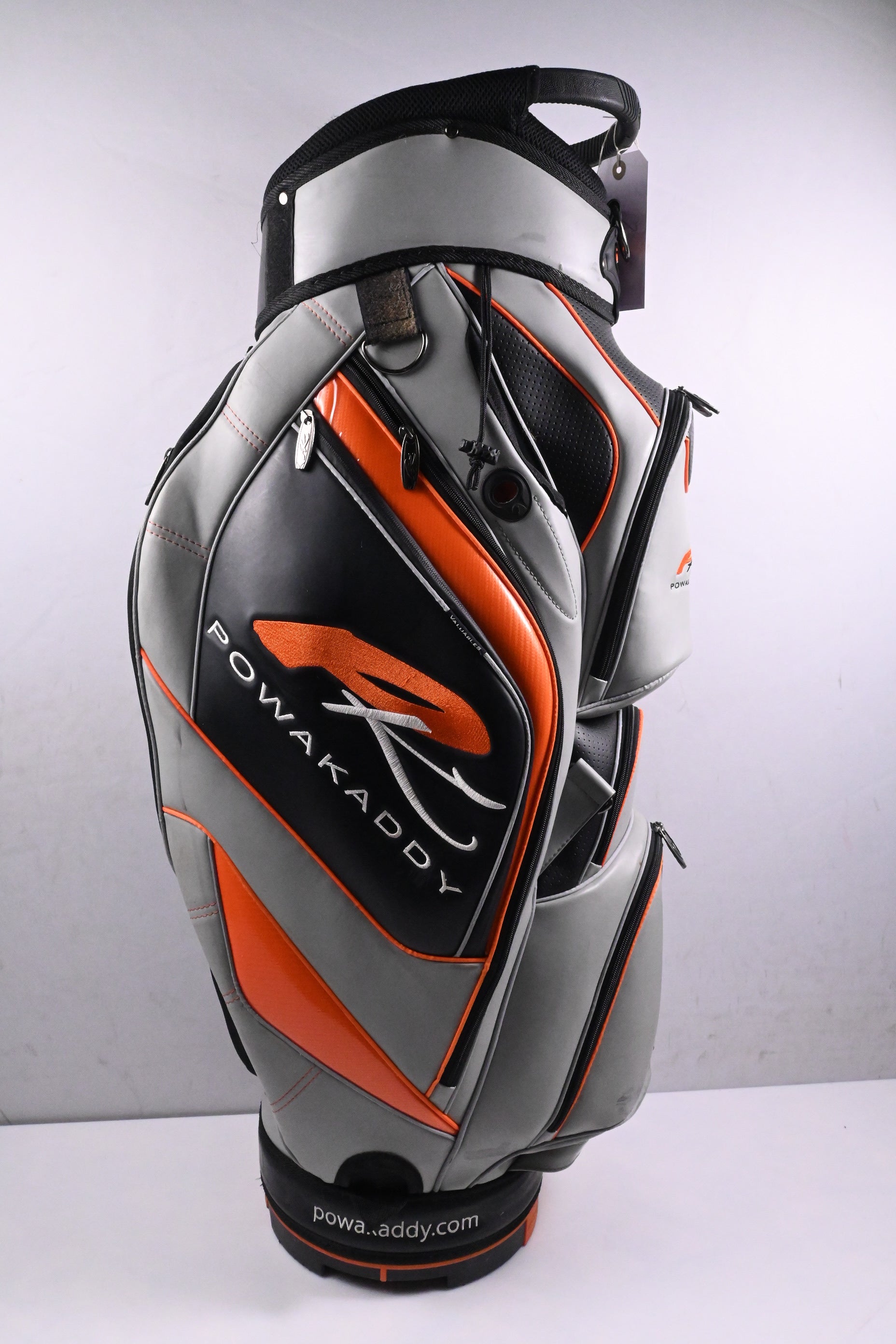 Powakaddy Cart Bag / 14-Way Divider / Grey, Black, Orange