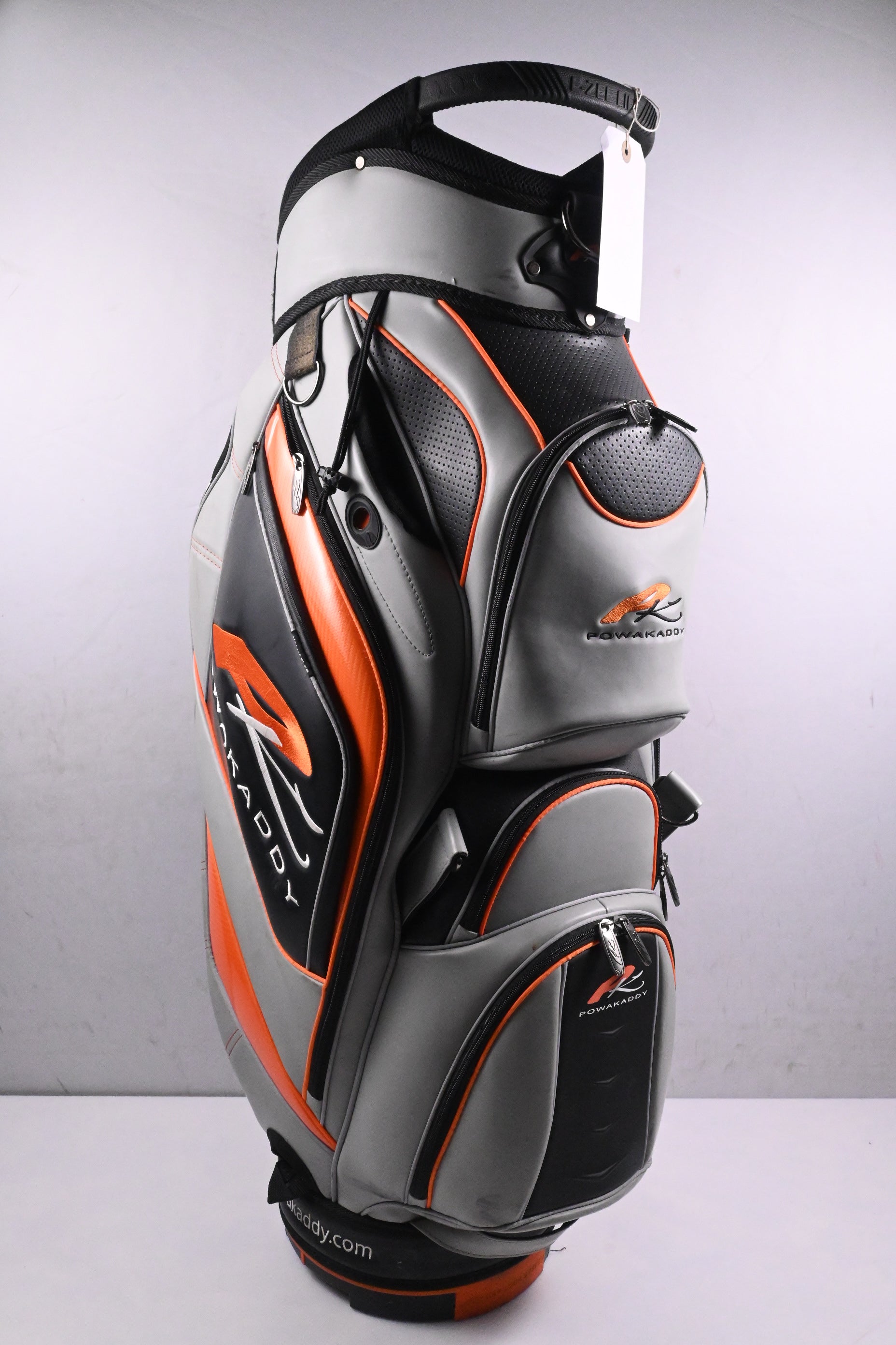 Powakaddy Cart Bag / 14-Way Divider / Grey, Black, Orange
