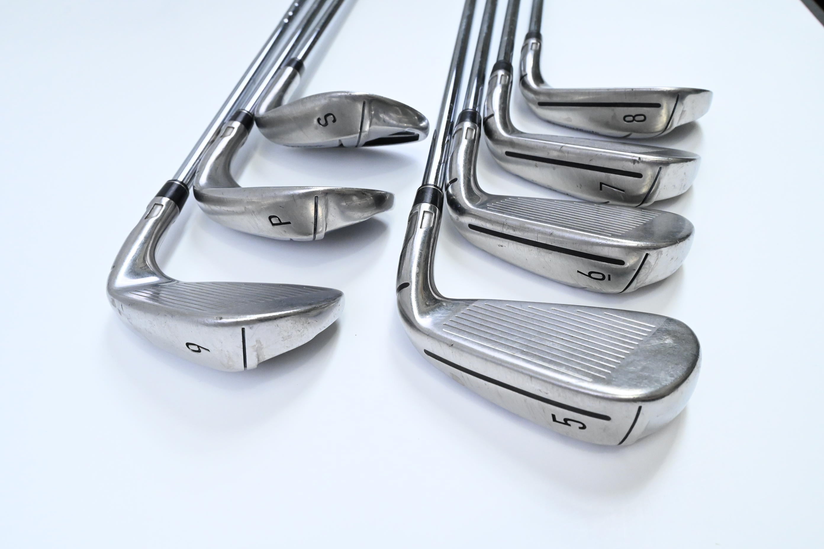 Left Hand Taylormade SIM Max OS Irons / 5-PW+SW / Regular Flex KBS MAX 85 Shafts