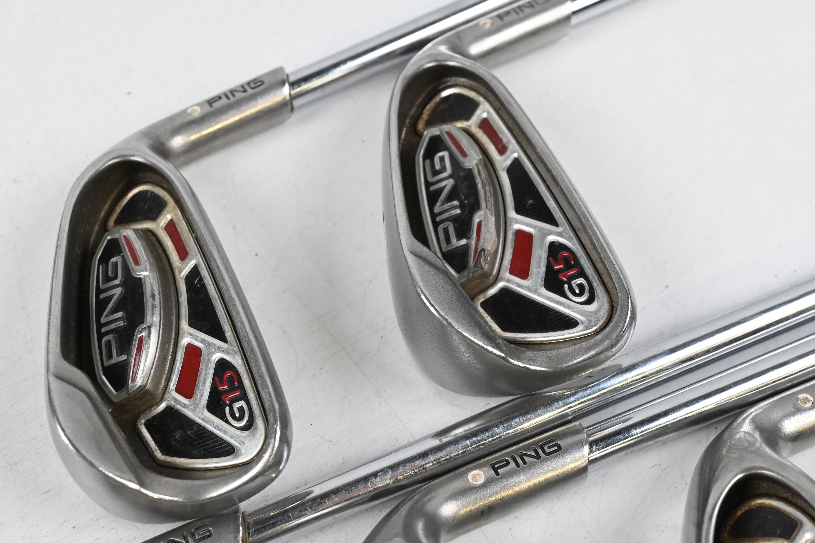 Ping G15 Irons / 6-PW / White Dot / Stiff Flex Steel Shafts