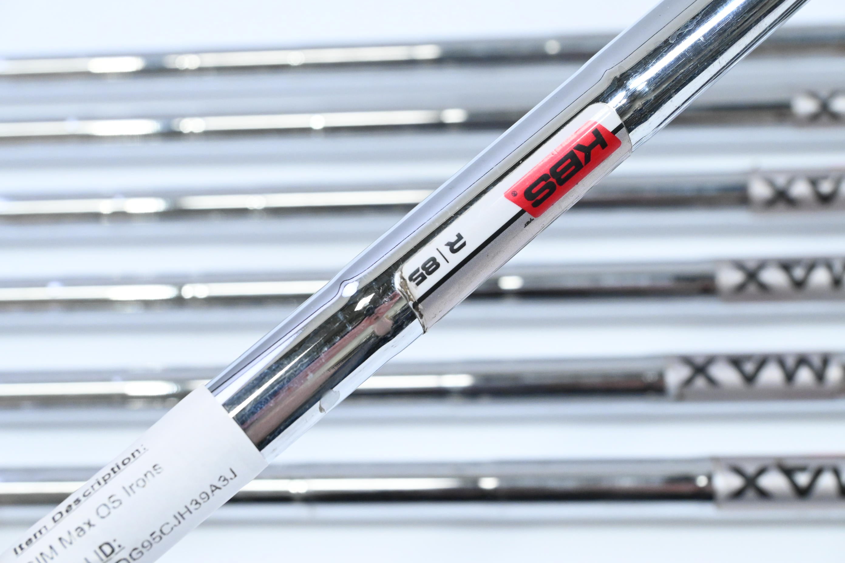 Left Hand Taylormade SIM Max OS Irons / 5-PW+SW / Regular Flex KBS MAX 85 Shafts