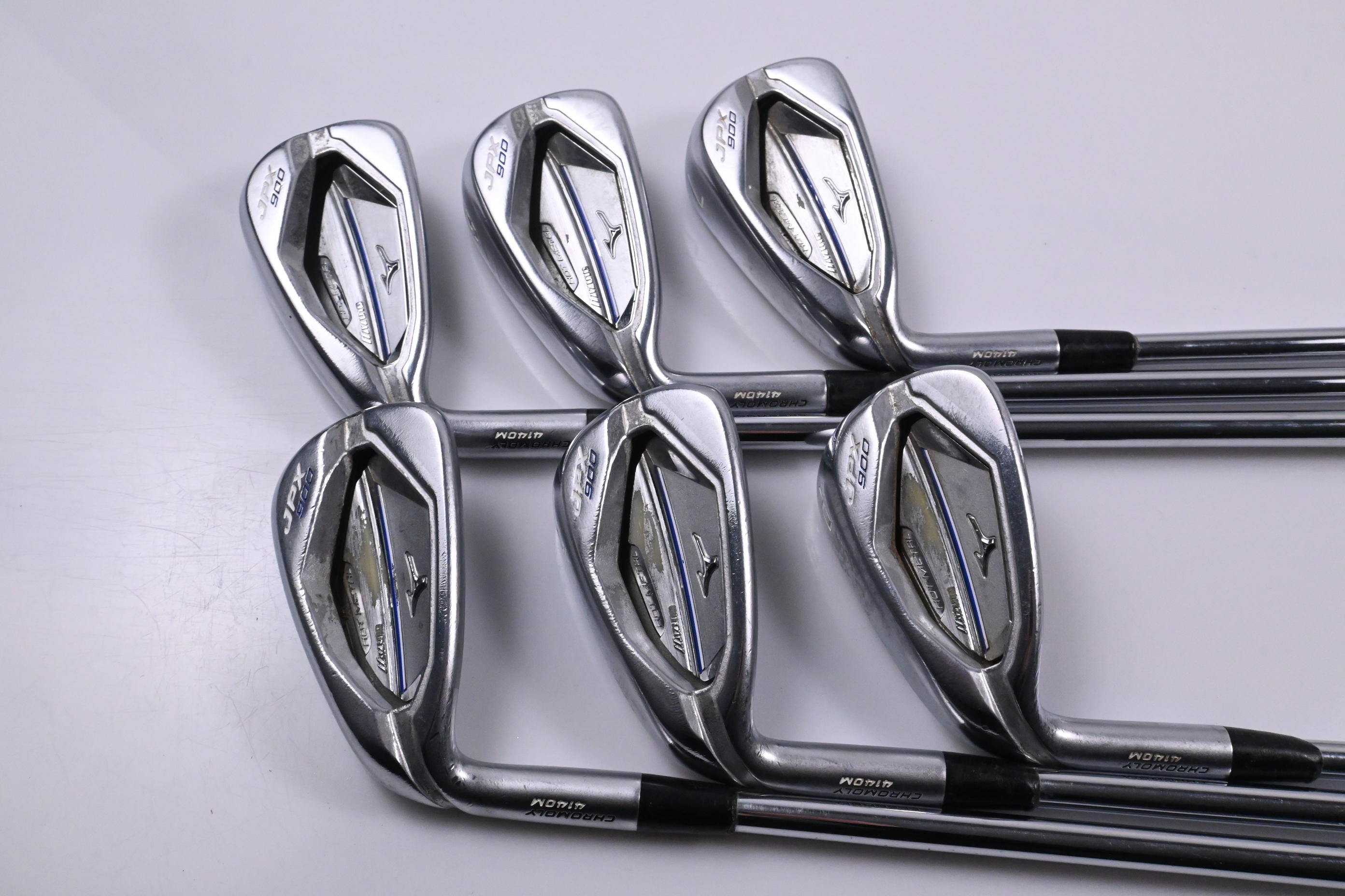 Left Hand Mizuno JPX 900 Hot Metal Irons / 5-PW / Regular Plus Flex Project X LZ